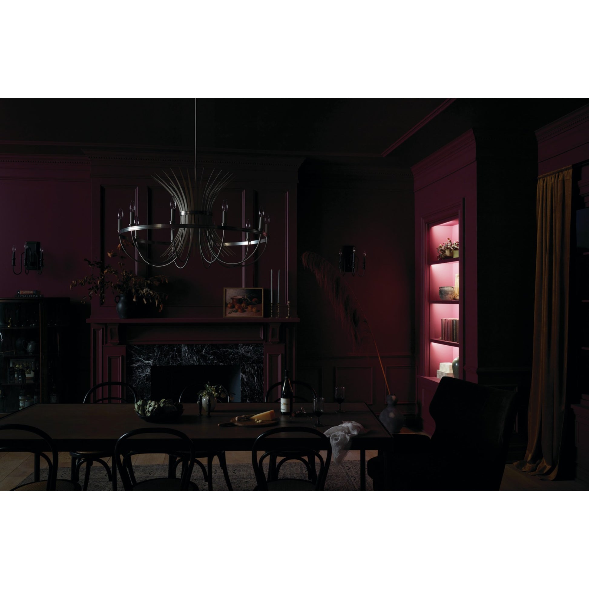 Baile 37" 10-Light Chandelier, Brushed Nickel Finish - Bees Lighting