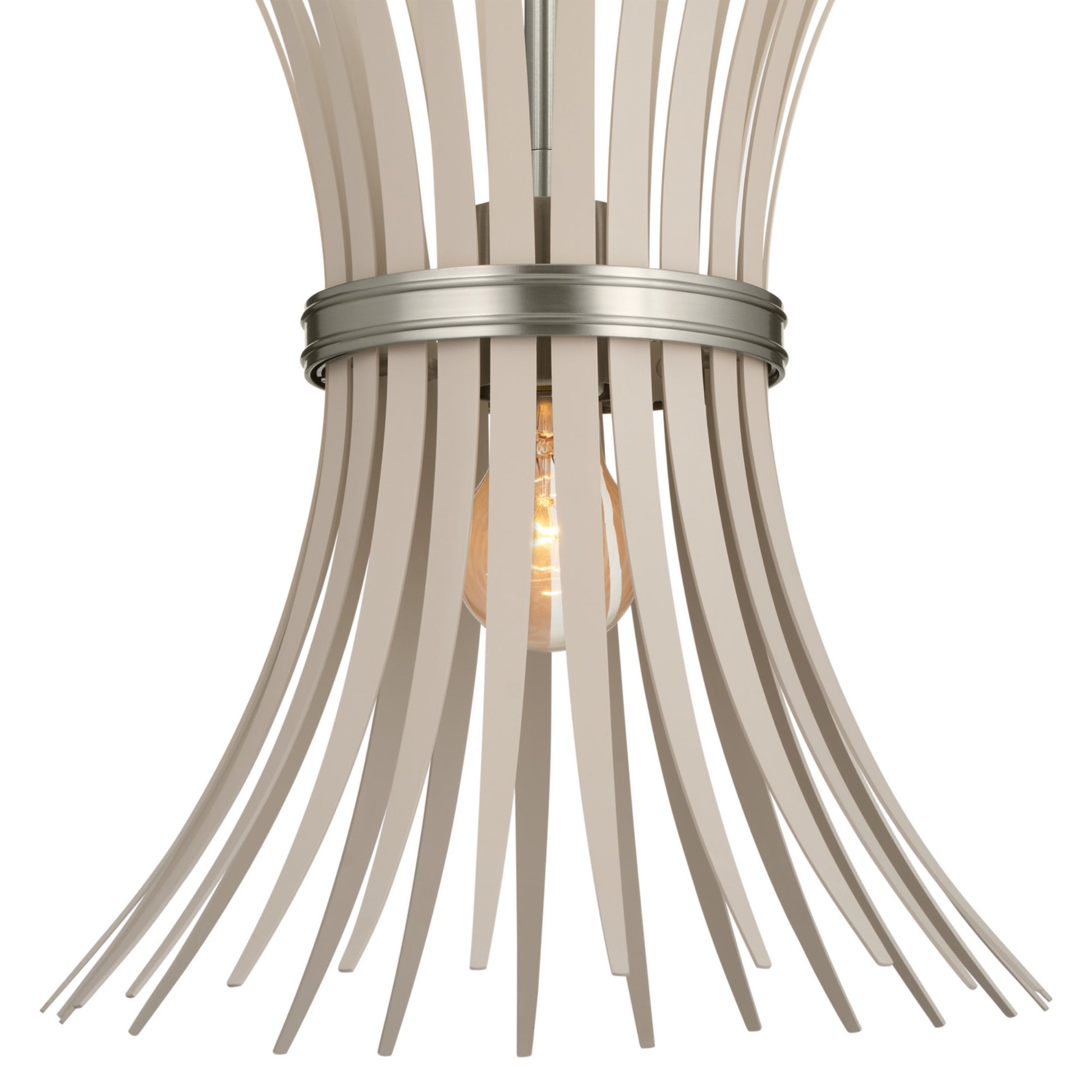 Baile 13" Mini Pendant, Brushed Nickel Finish - Bees Lighting