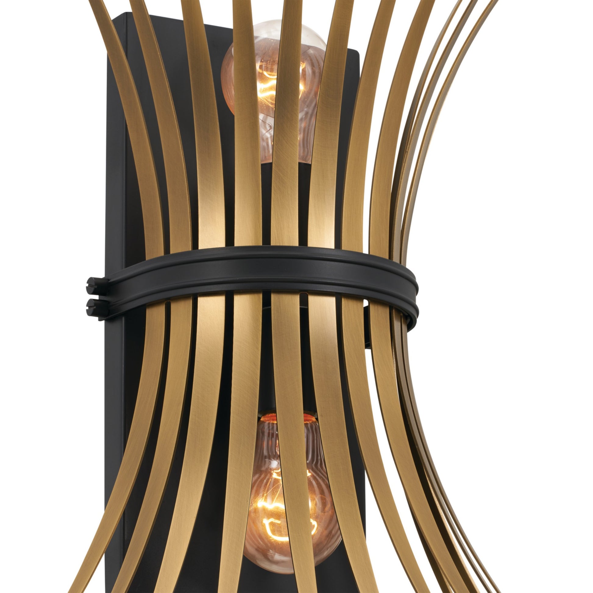 Baile 16" 2-Light Wall Sconce, Black Finish - Bees Lighting