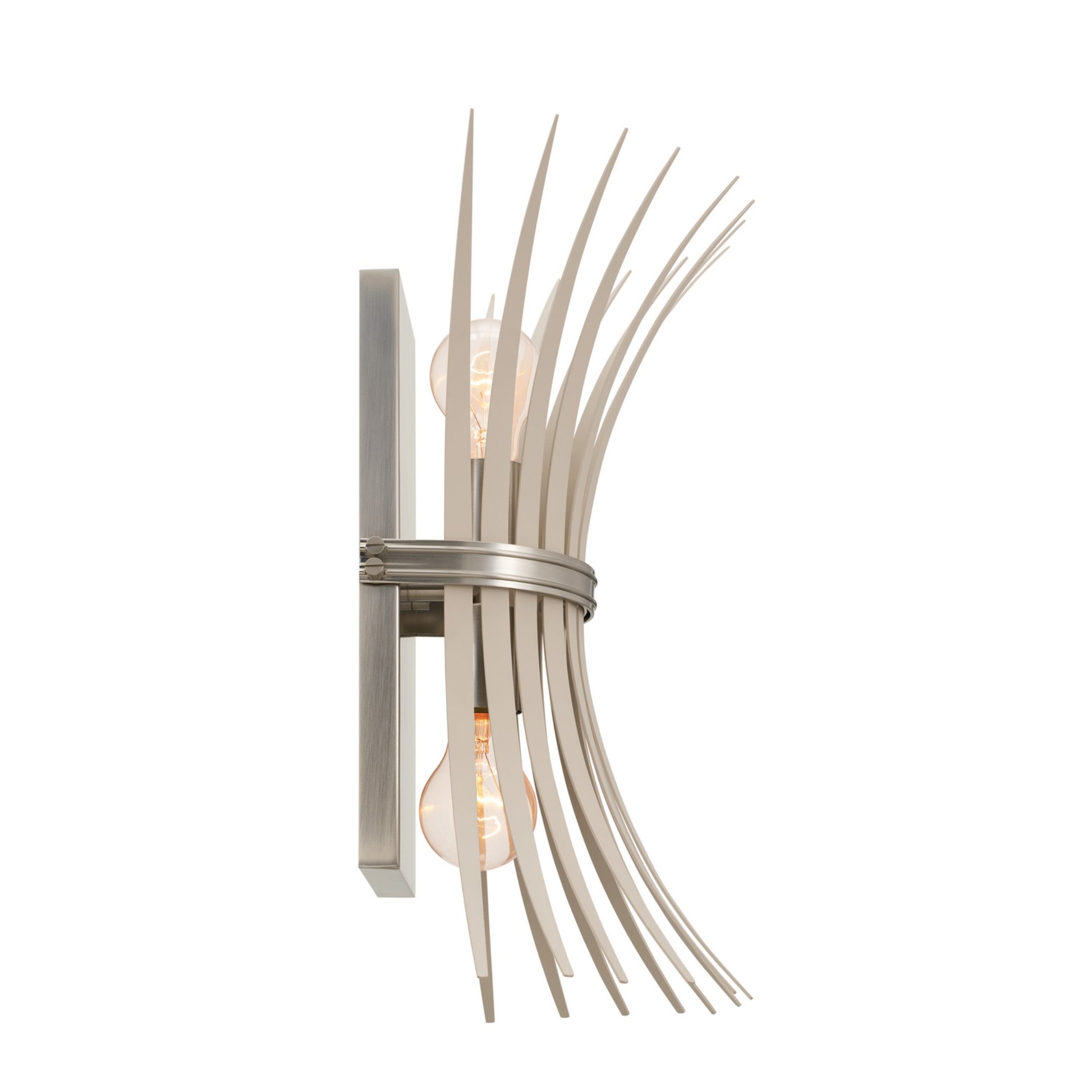 Baile 16" 2-Light Wall Sconce, Brushed Nickel Finish - Bees Lighting
