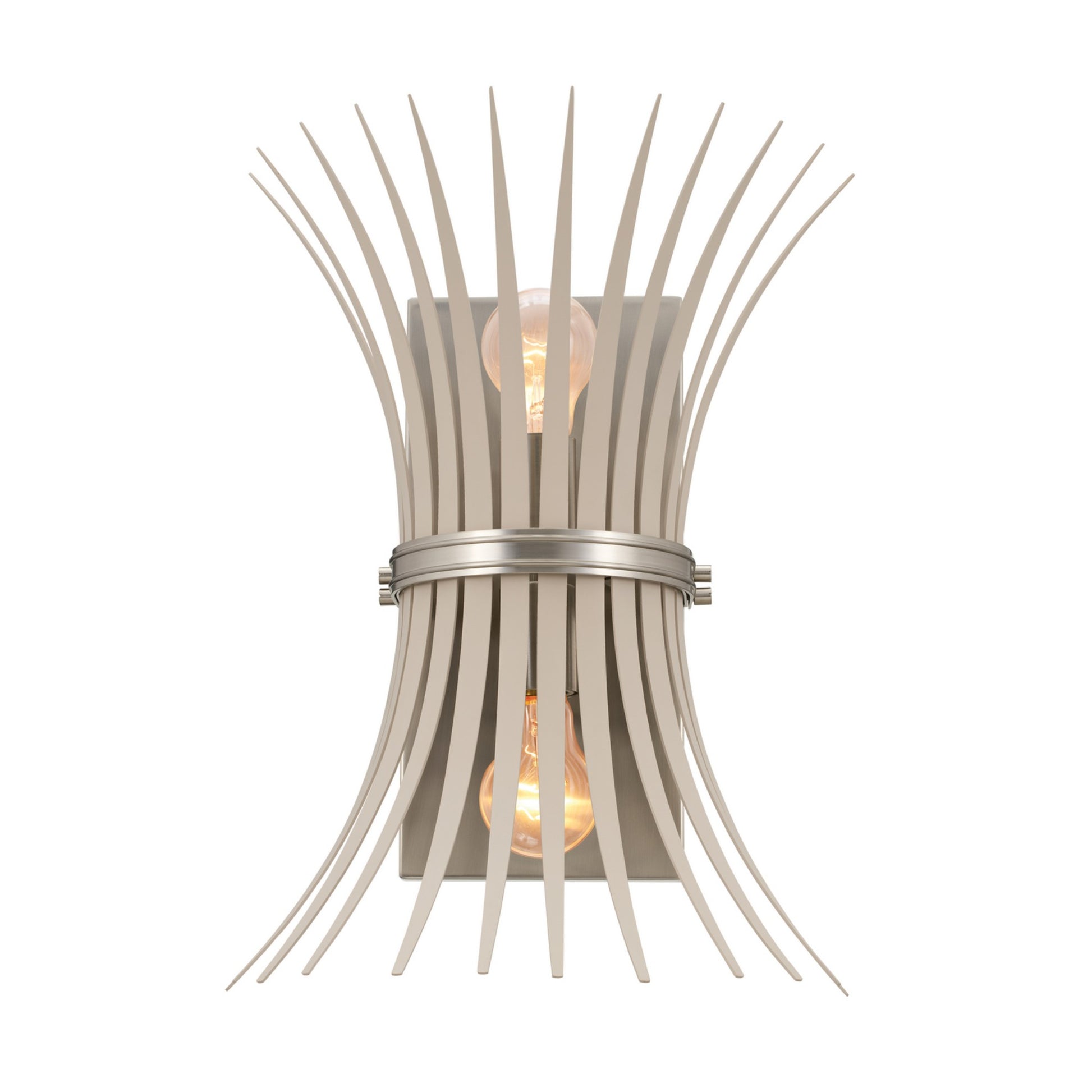 Baile 16" 2-Light Wall Sconce, Brushed Nickel Finish - Bees Lighting