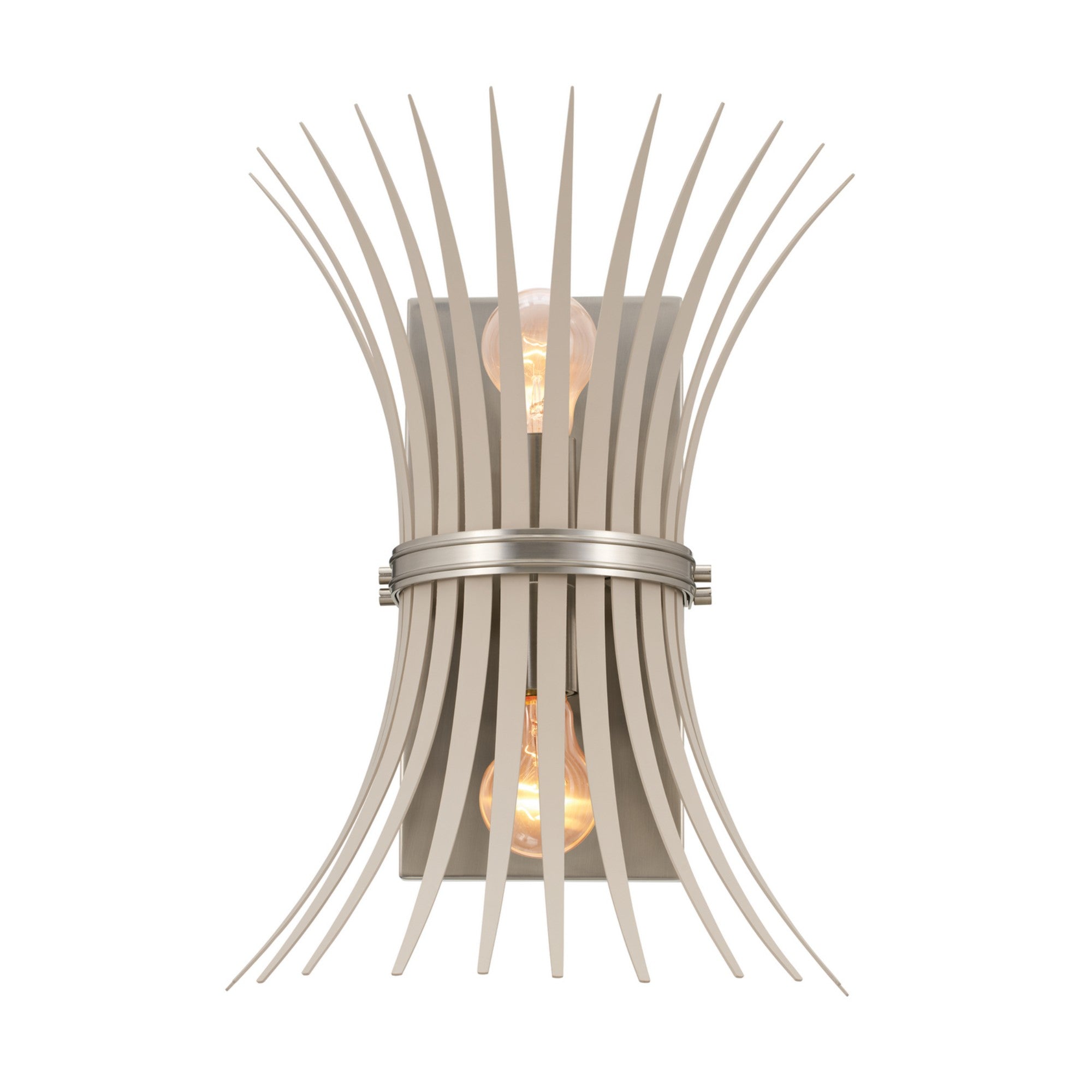 Baile 16" 2-Light Wall Sconce, Brushed Nickel Finish - Bees Lighting