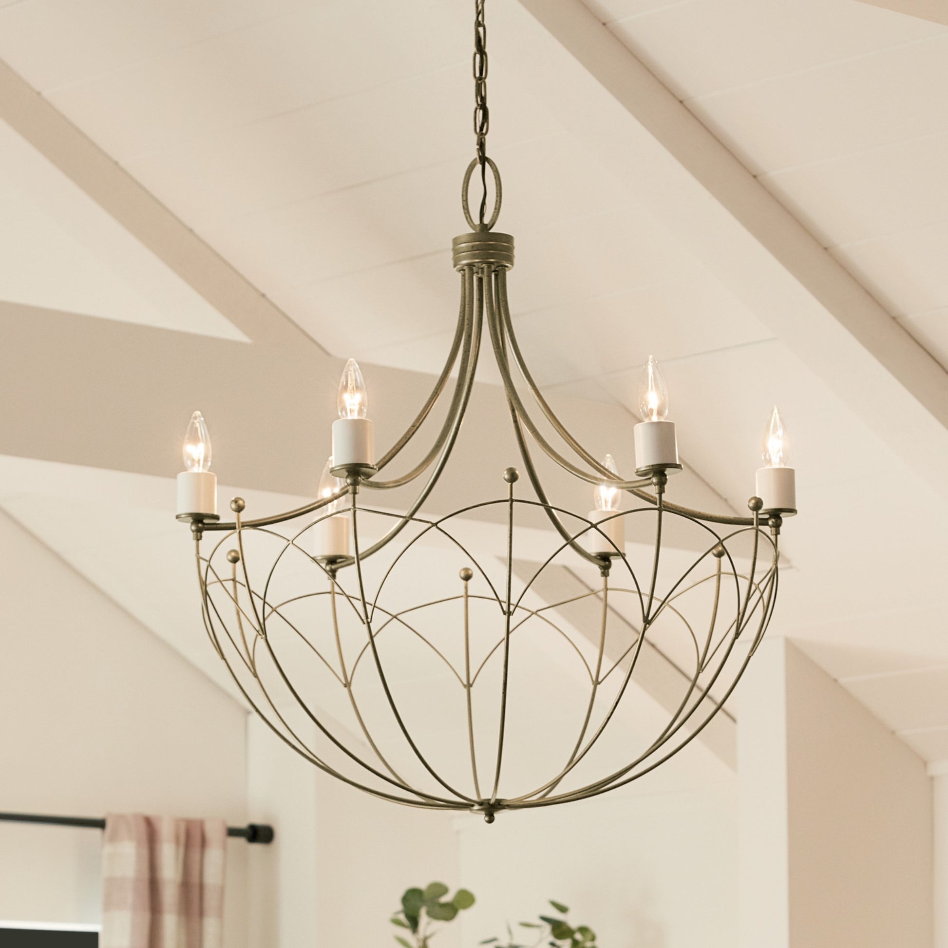 Topiary 28" 6-Light Chandelier, Character Bronze Finish - Bees Lighting