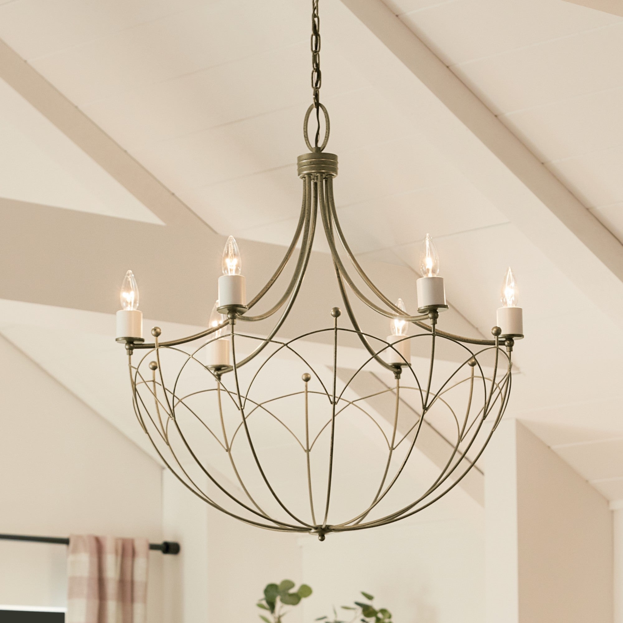 Topiary 28" 6-Light Chandelier, Character Bronze Finish - Bees Lighting