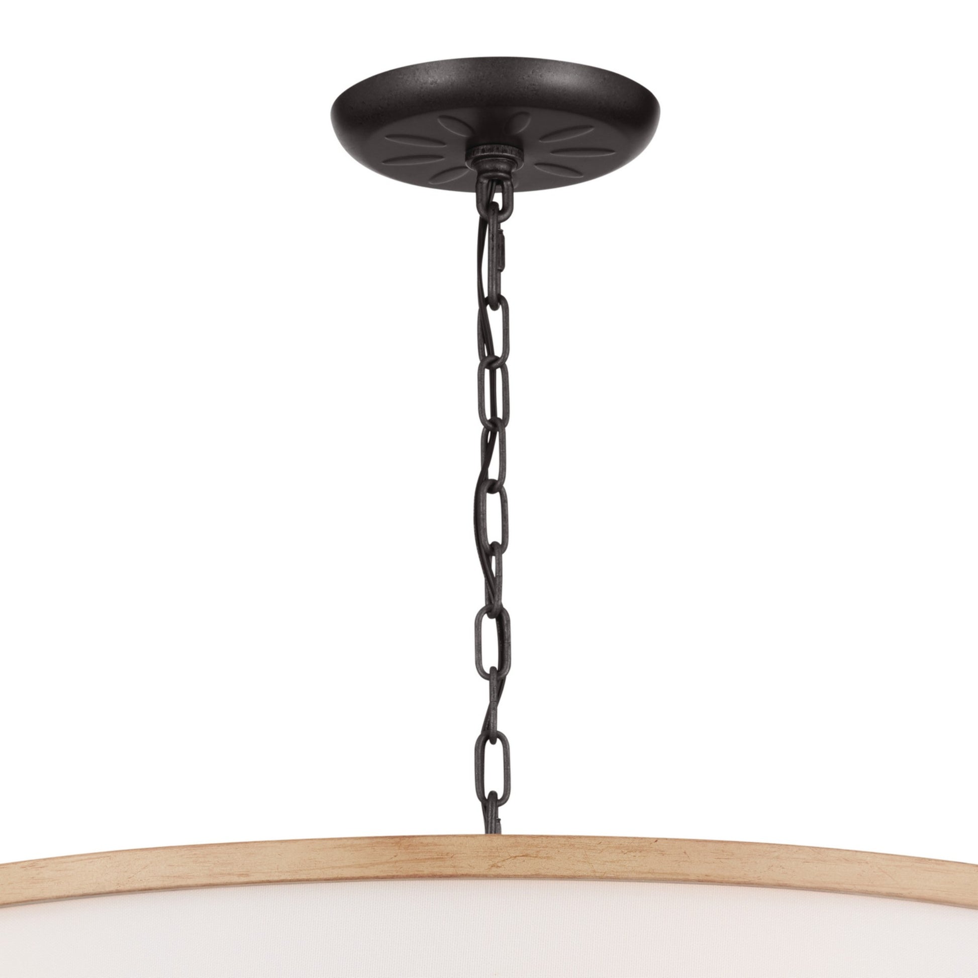 Heddle 31" 6-Light Chandelier, Anvil Iron Finish - Bees Lighting