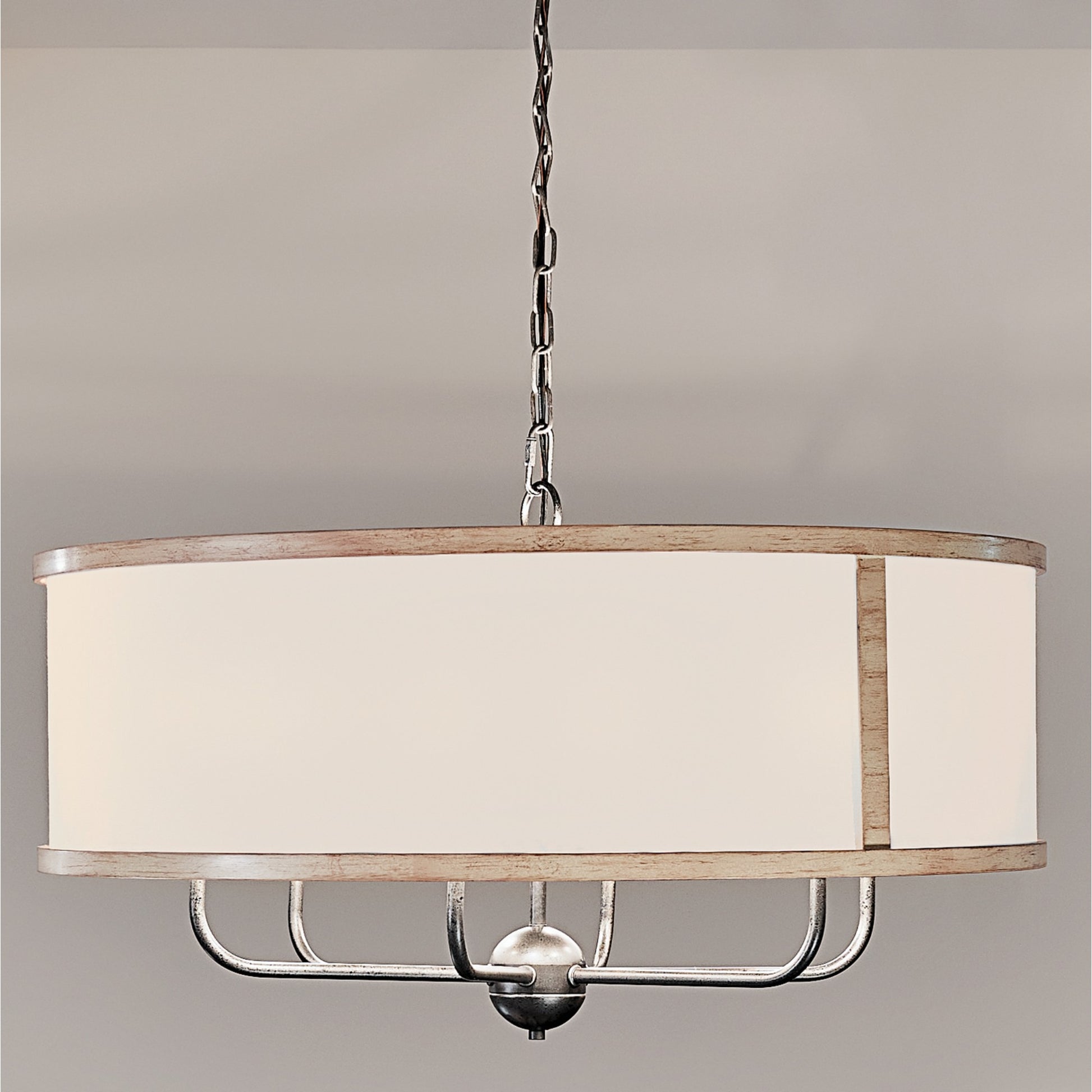 Heddle 31" 6-Light Chandelier, Anvil Iron Finish - Bees Lighting