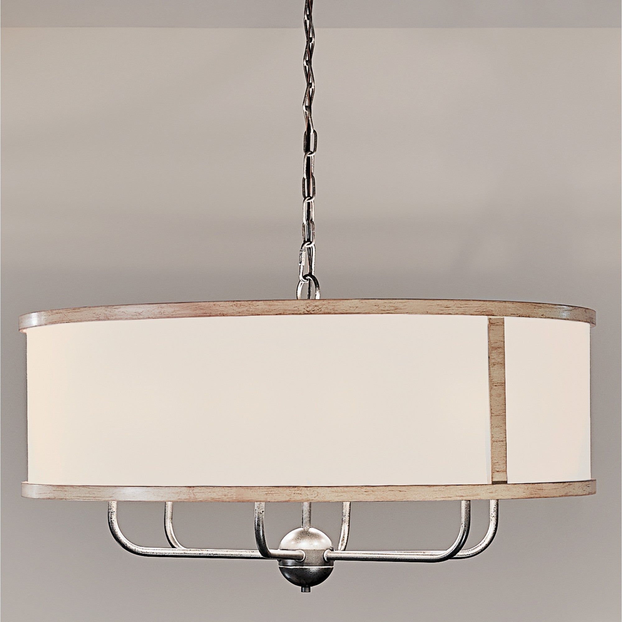 Heddle 31" 6-Light Chandelier, Anvil Iron Finish - Bees Lighting