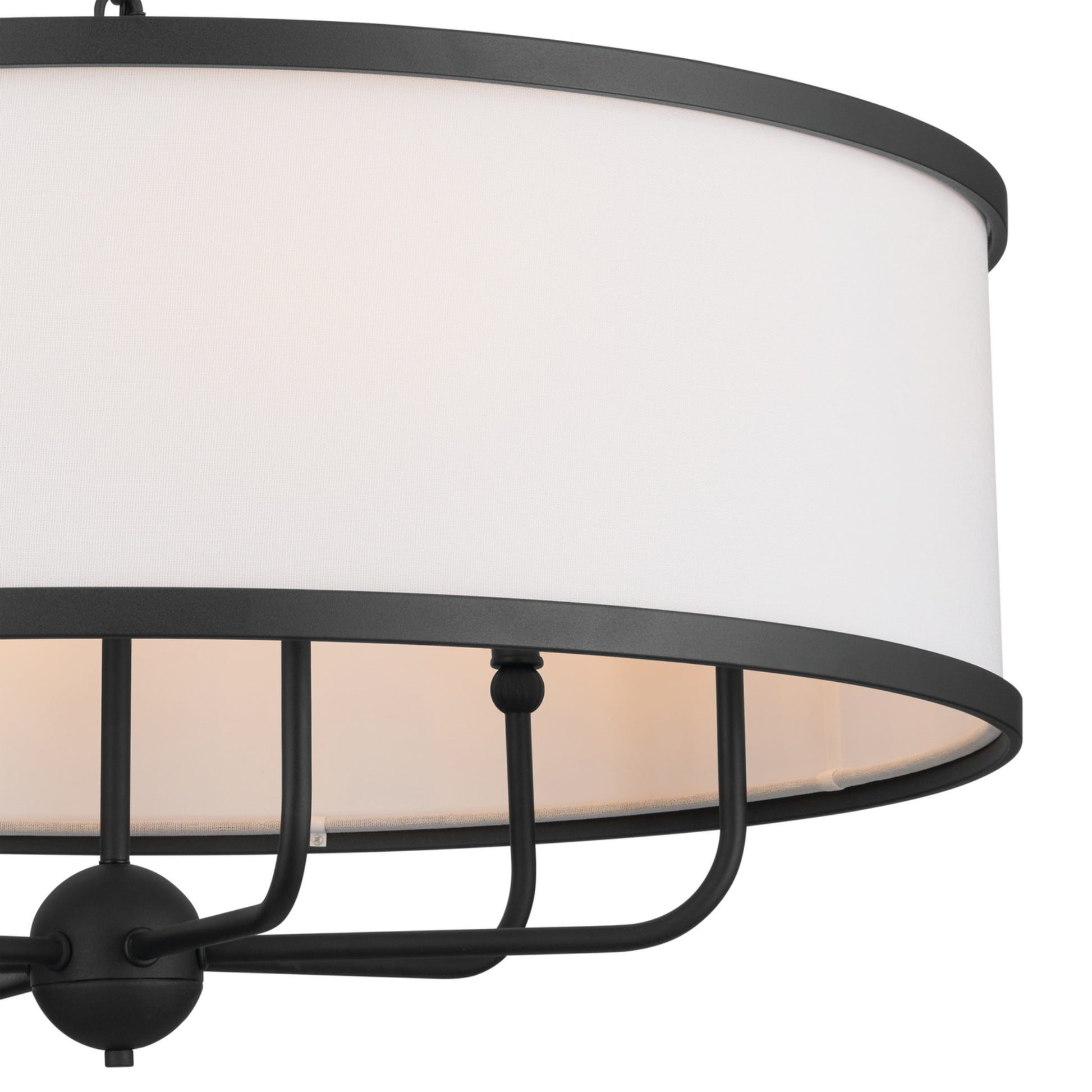 Heddle 31" 6-Light Chandelier, Textured Black Finish - Bees Lighting