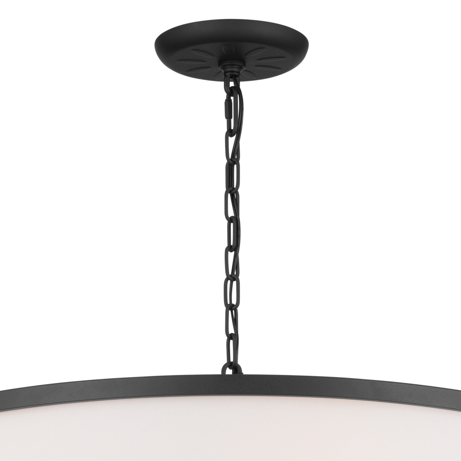 Heddle 31" 6-Light Chandelier, Textured Black Finish - Bees Lighting