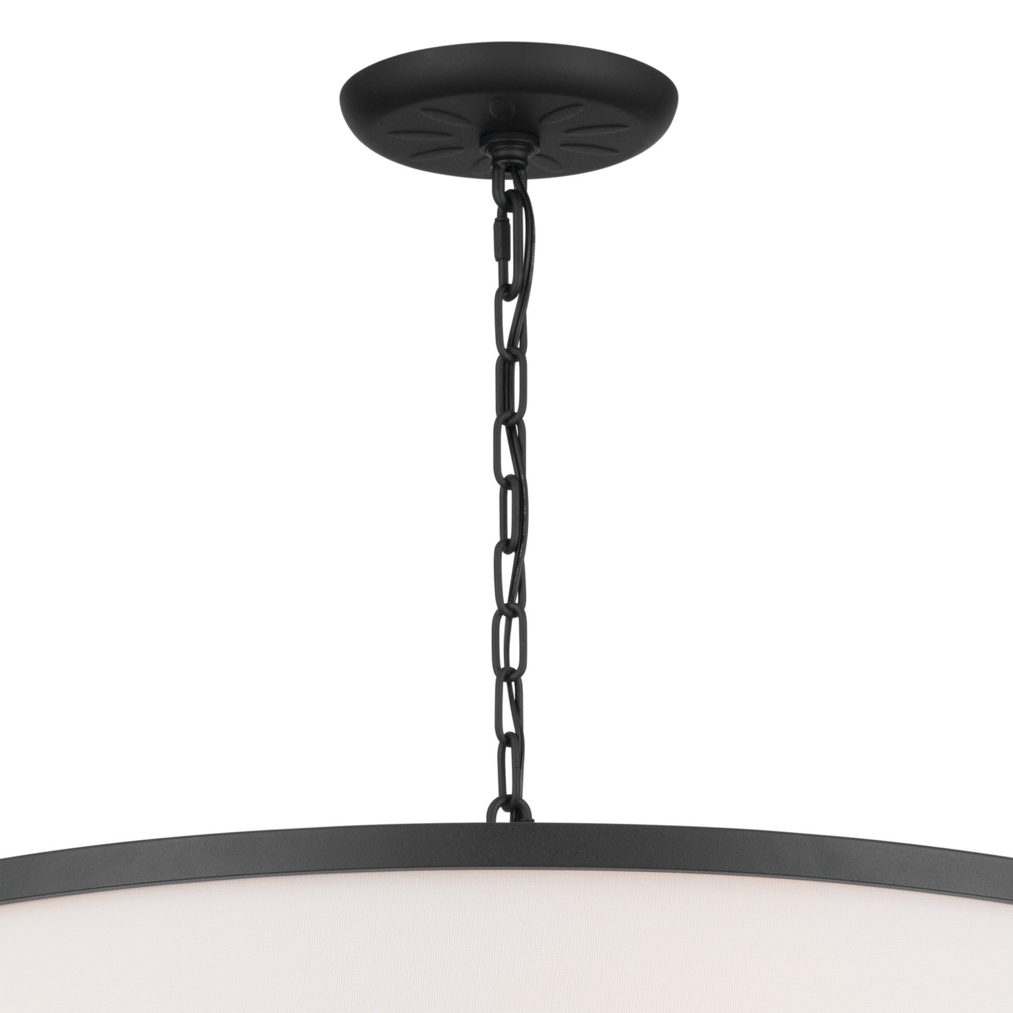 Heddle 31" 6-Light Chandelier, Textured Black Finish - Bees Lighting