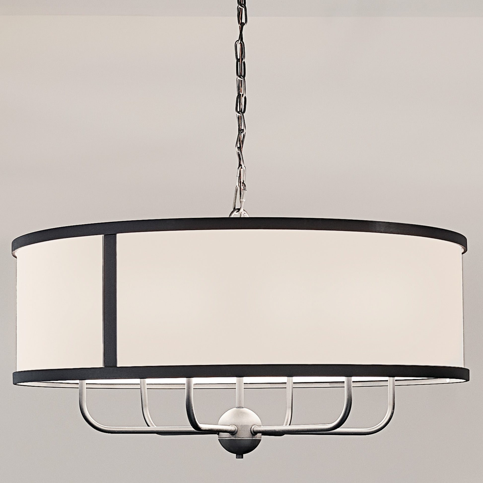 Heddle 31" 6-Light Chandelier, Textured Black Finish - Bees Lighting