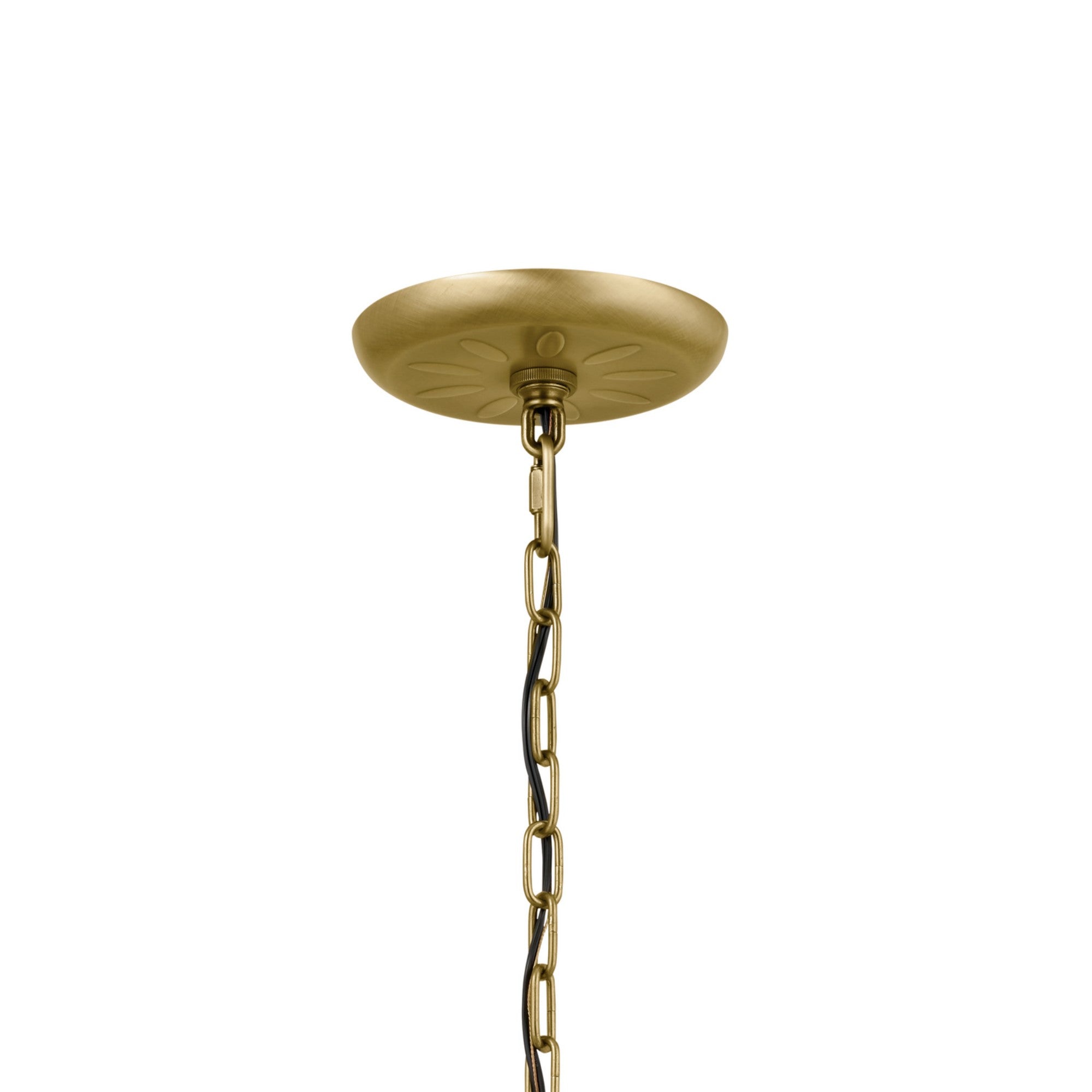 Heddle 31" 6-Light Chandelier, Natural Brass Finish - Bees Lighting