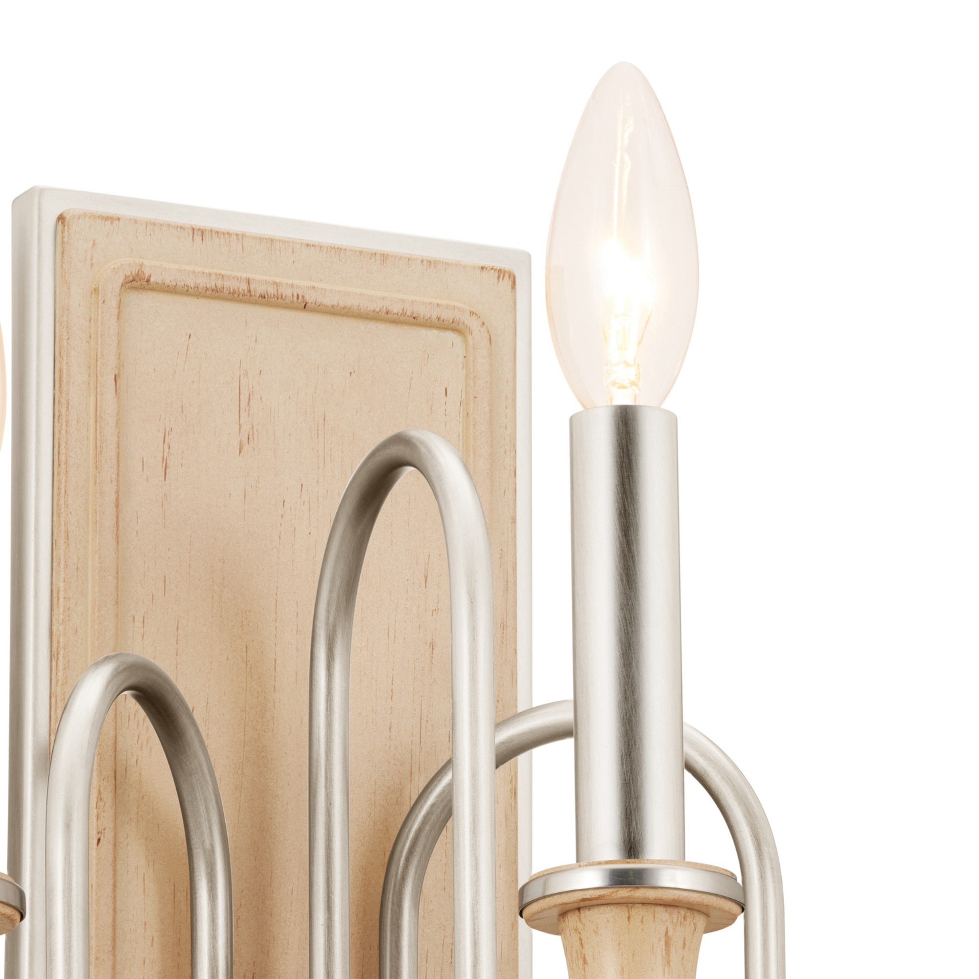 Karthe 13" 3-Light Wall Sconce, Brushed Nickel Finish - Bees Lighting