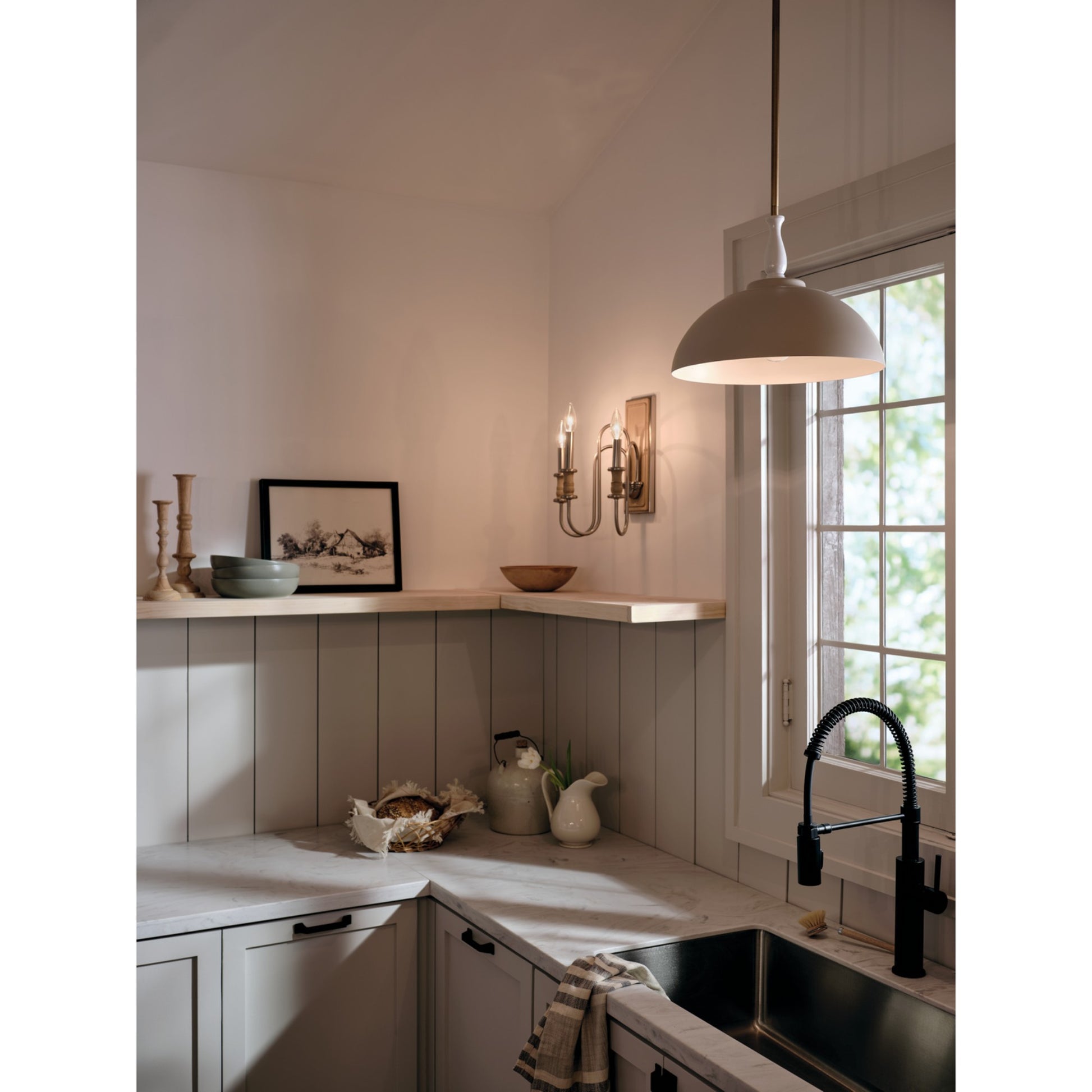Karthe 13" 3-Light Wall Sconce, Brushed Nickel Finish - Bees Lighting