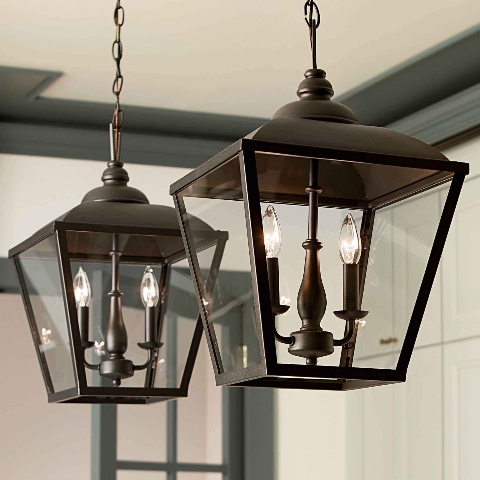 Dame 13" 2-Light Pendant, Textured Black Finish - Bees Lighting