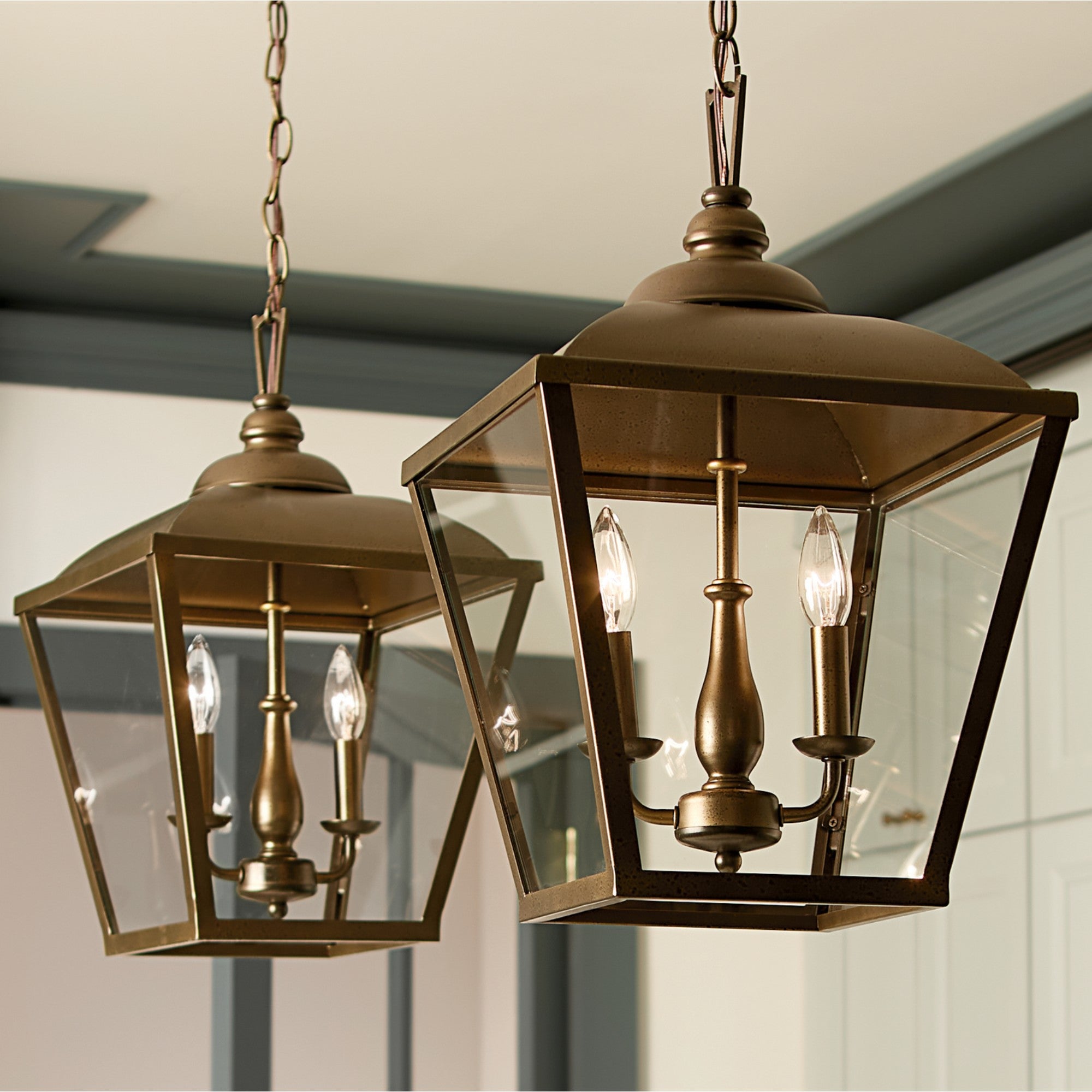 Dame 13" 2-Light Pendant, Character Bronze Finish - Bees Lighting