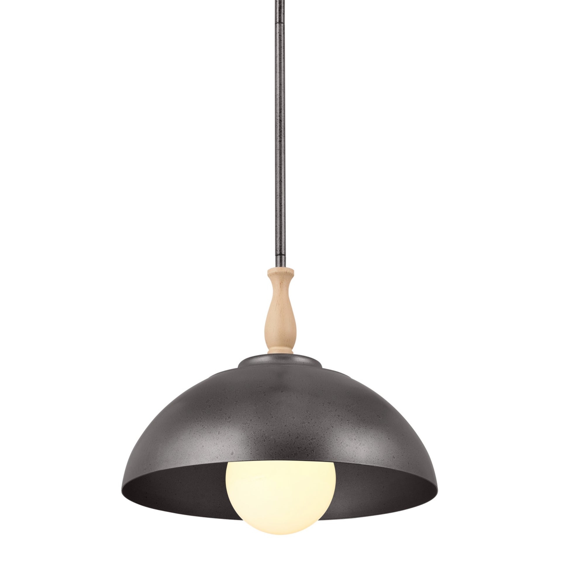 Fira 14" Pendant, Anvil Iron Finish - Bees Lighting