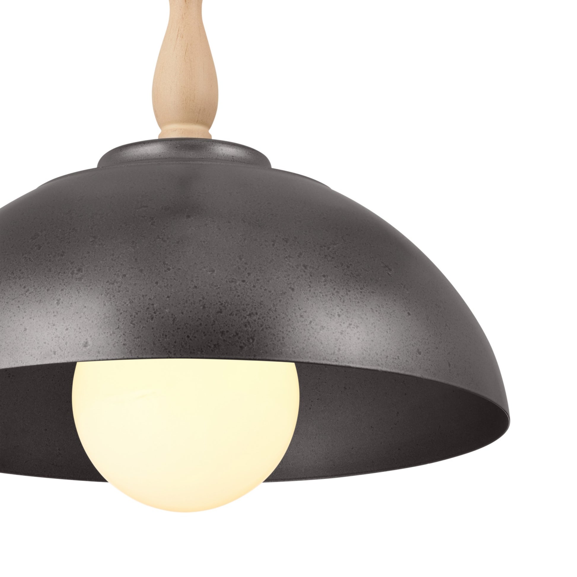 Fira 14" Pendant, Anvil Iron Finish - Bees Lighting