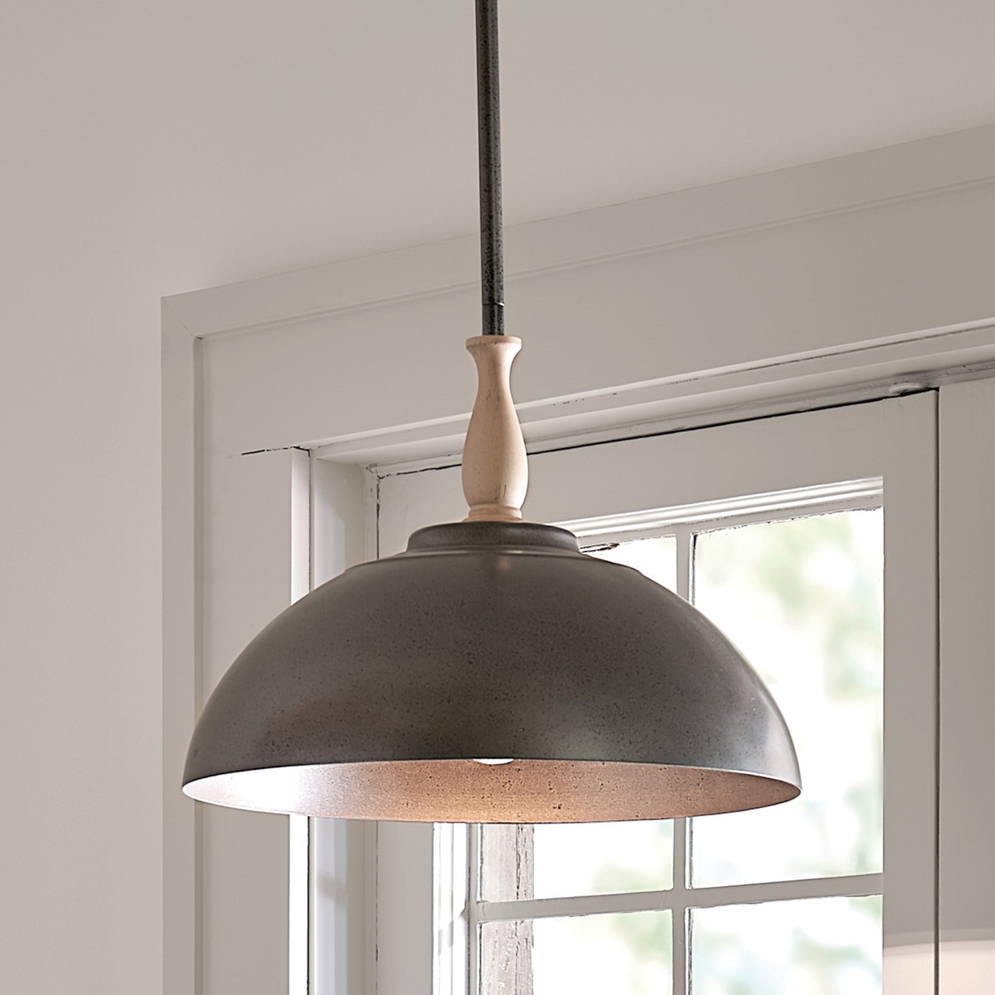 Fira 14" Pendant, Anvil Iron Finish - Bees Lighting