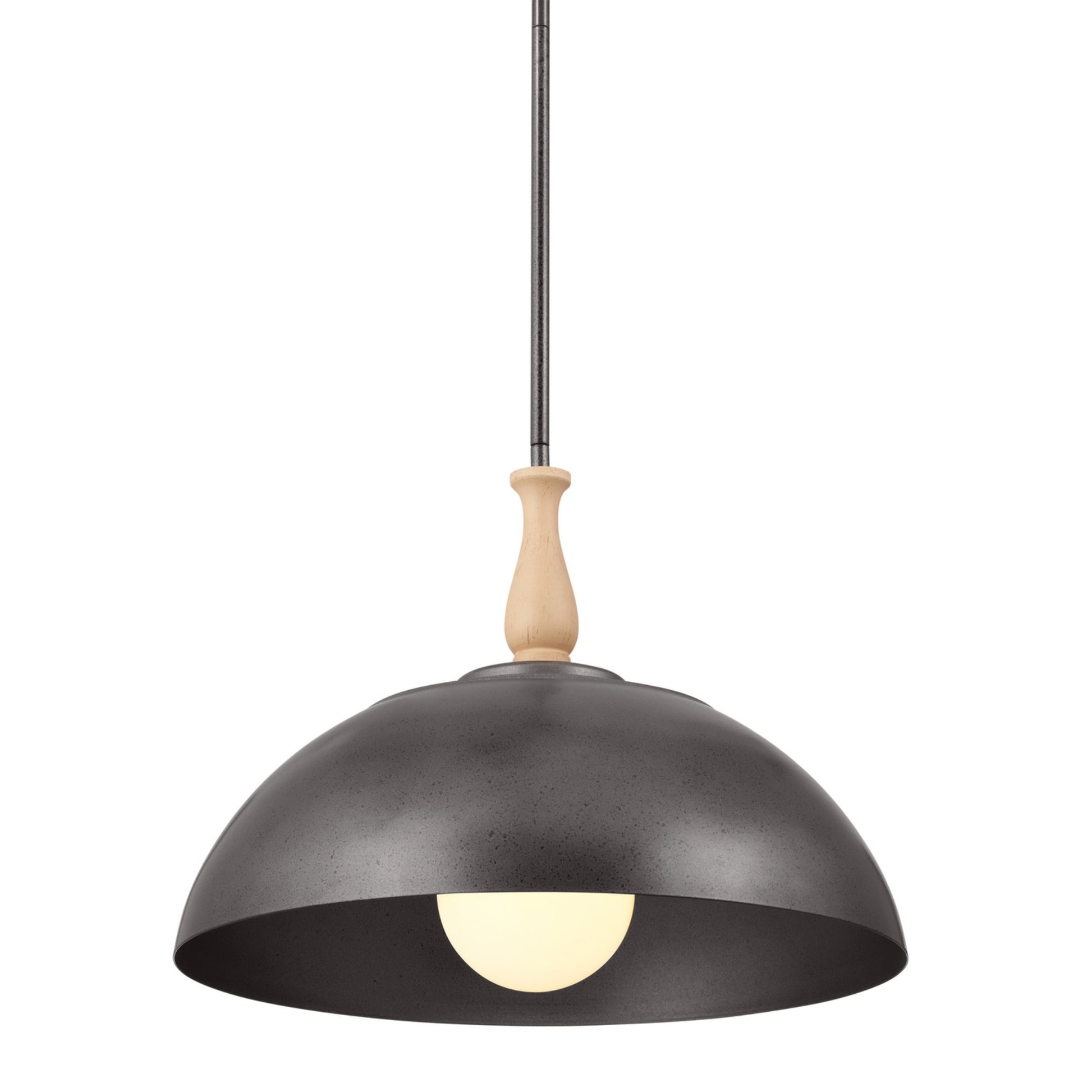 Fira 18" Pendant, Anvil Iron Finish - Bees Lighting