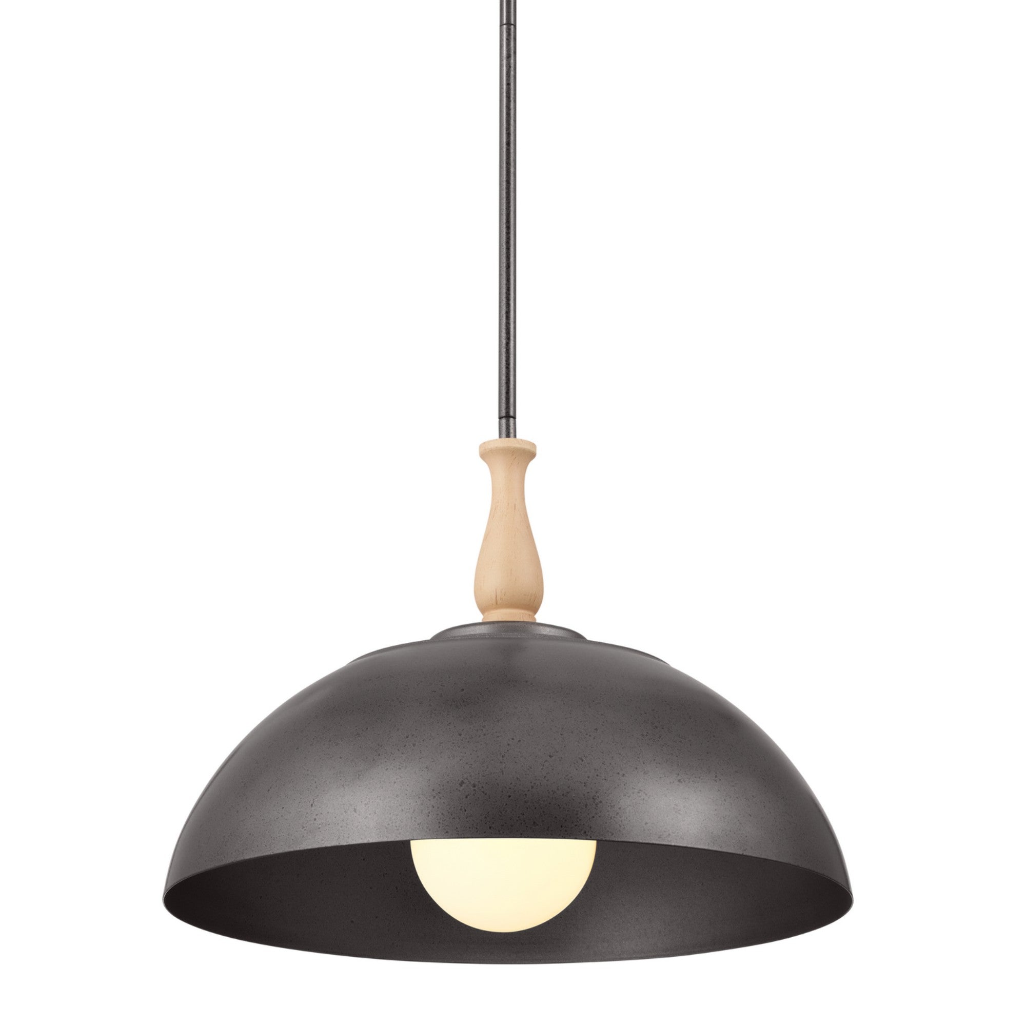 Fira 18" Pendant, Anvil Iron Finish - Bees Lighting