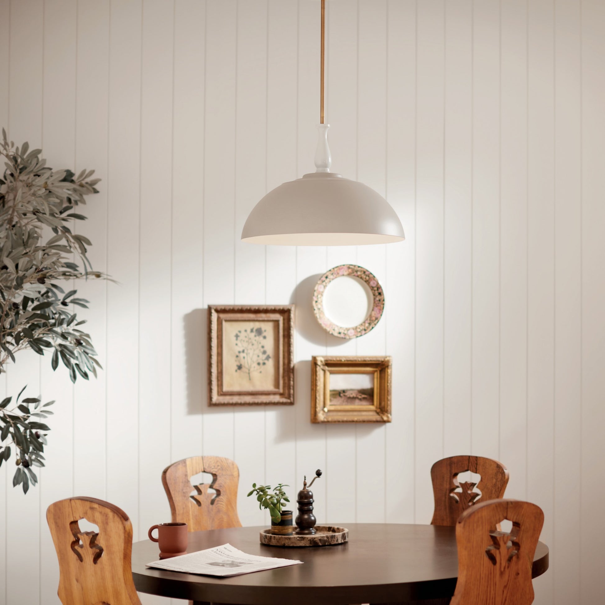 Fira 18" Pendant, Greige Finish - Bees Lighting