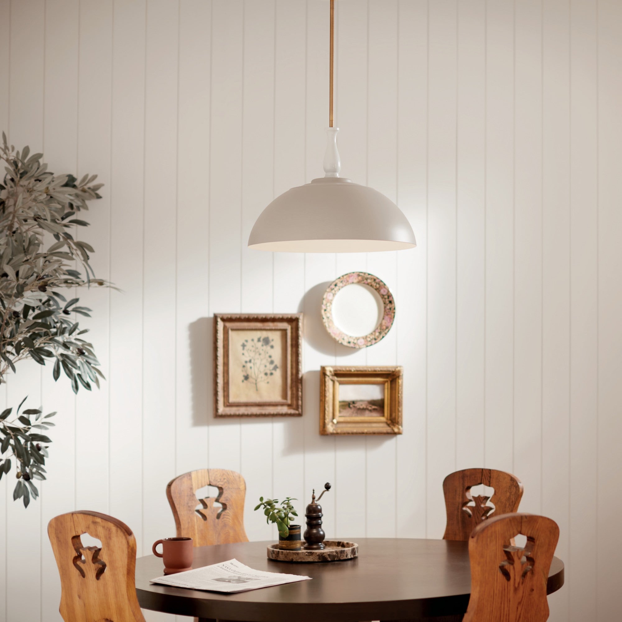 Fira 18" Pendant, Greige Finish - Bees Lighting