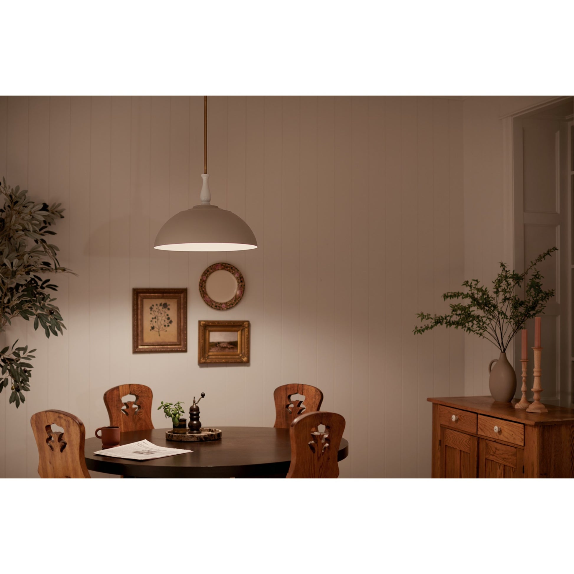 Fira 18" Pendant, Greige Finish - Bees Lighting
