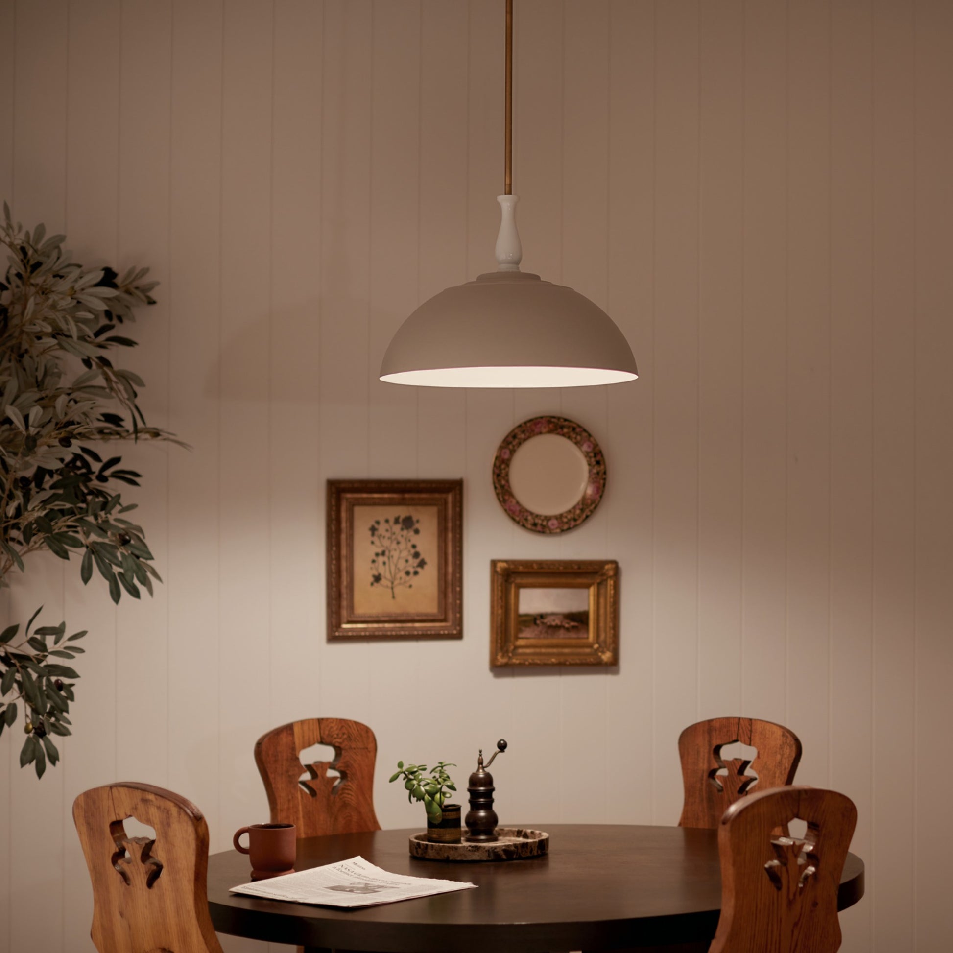 Fira 18" Pendant, Greige Finish - Bees Lighting
