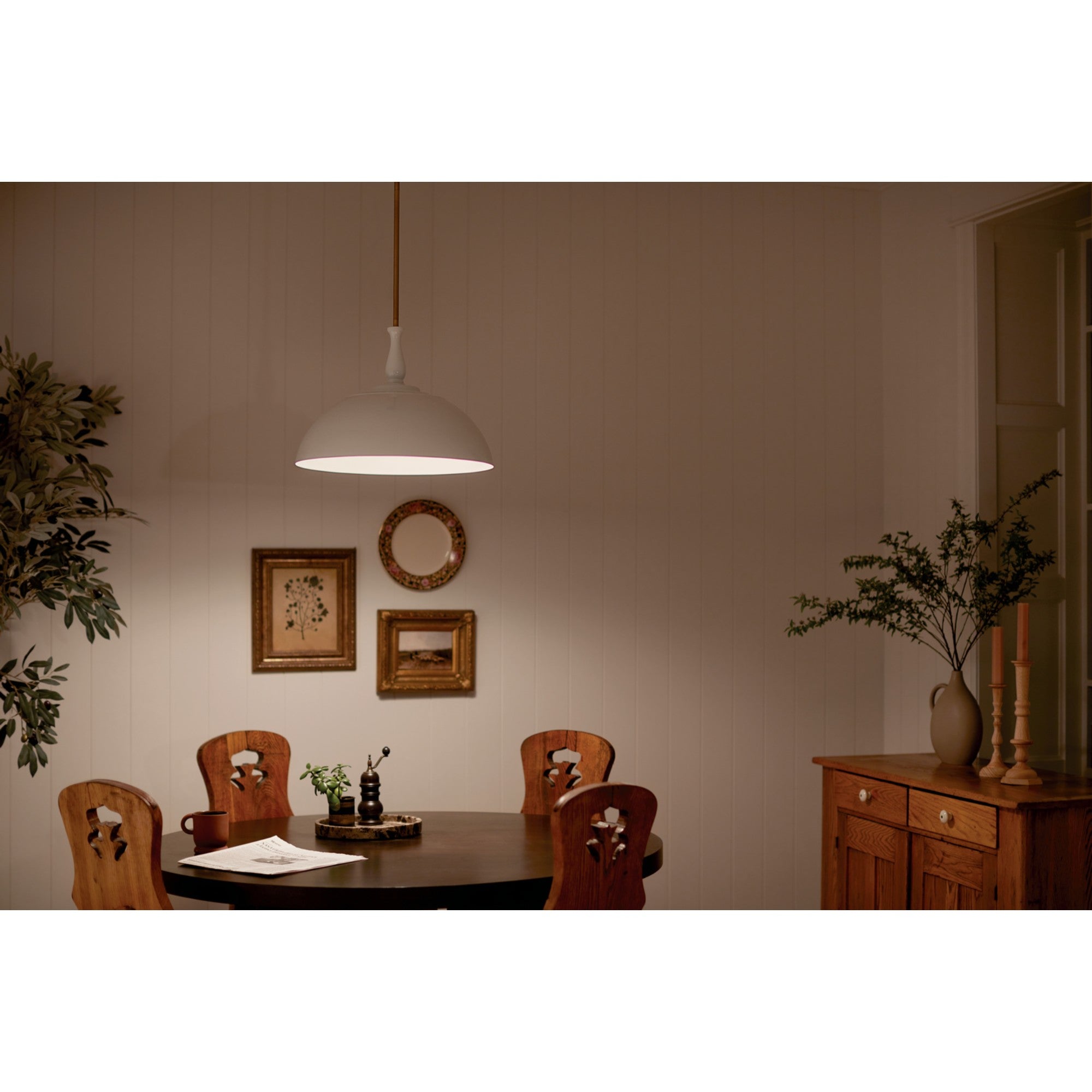 Fira 18" Pendant, White Finish - Bees Lighting