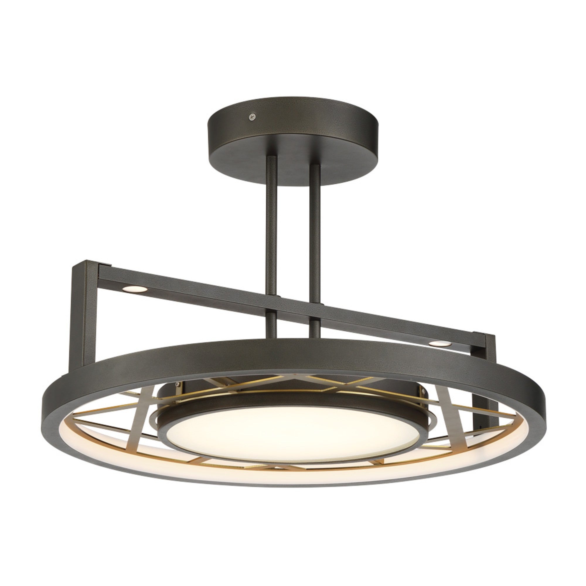 Tribeca 20 in. LED Pendant Light iron & Brass Finish