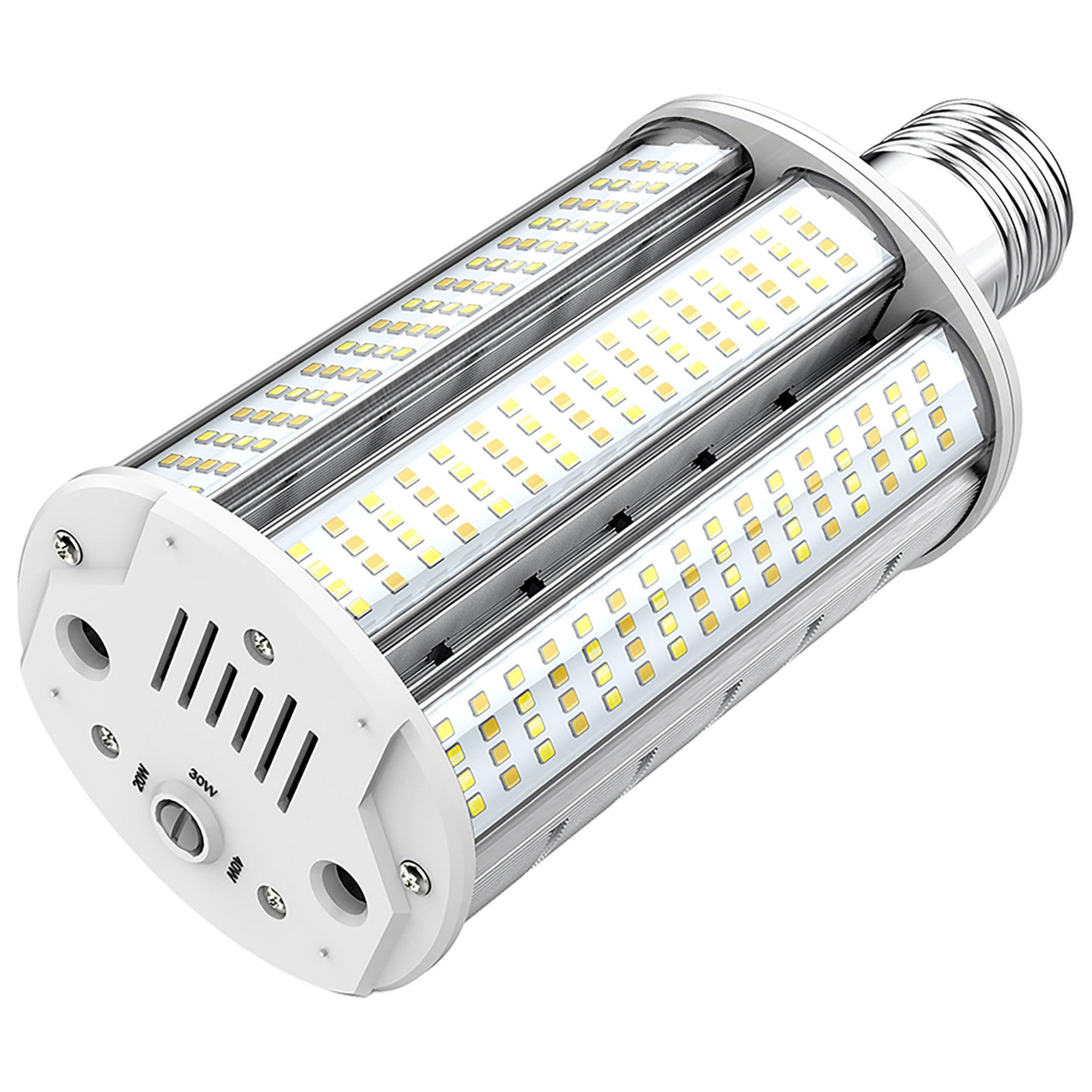 Hi-Pro LED Wall Pack Lamp, 20W|30W|40W, 6000 Lumens, Selectable CCT, EX39 Mogul, 120-277V - Bees Lighting