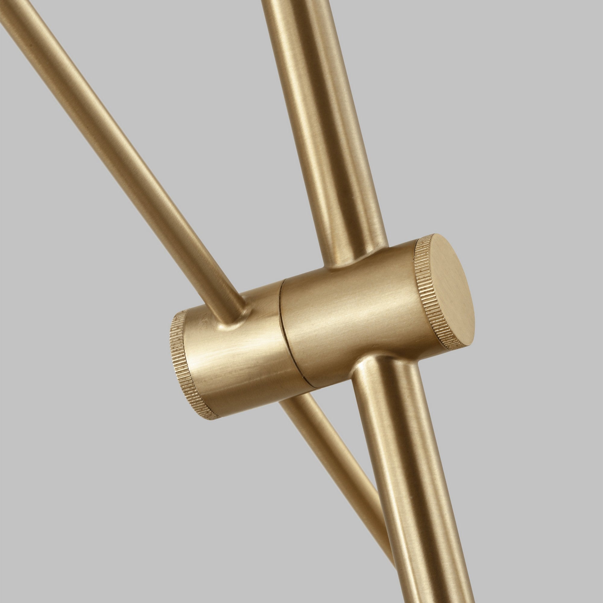 Axis 41" 6-Light Medium Chandelier, Satin Brass Finish - Bees Lighting