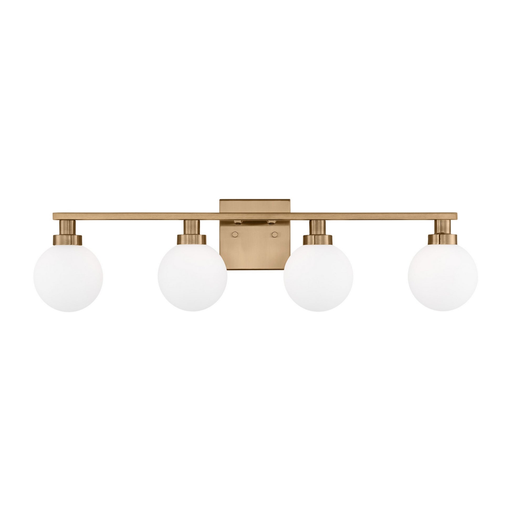 Clybourn 30" 4-Light Bathroom Vanity, Satin Brass Finish - Bees Lighting