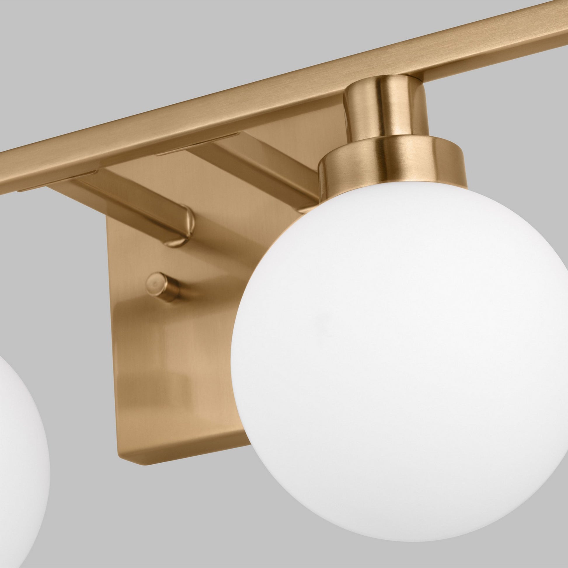 Clybourn 30" 4-Light Bathroom Vanity, Satin Brass Finish - Bees Lighting