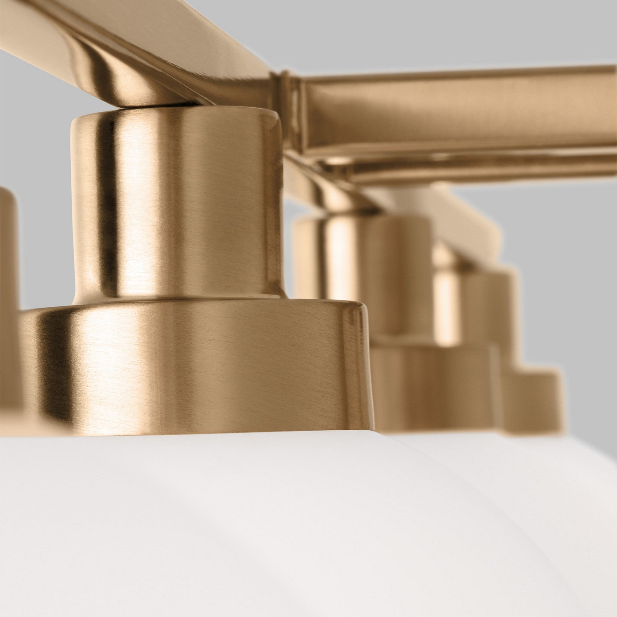 Clybourn 30" 4-Light Bathroom Vanity, Satin Brass Finish - Bees Lighting