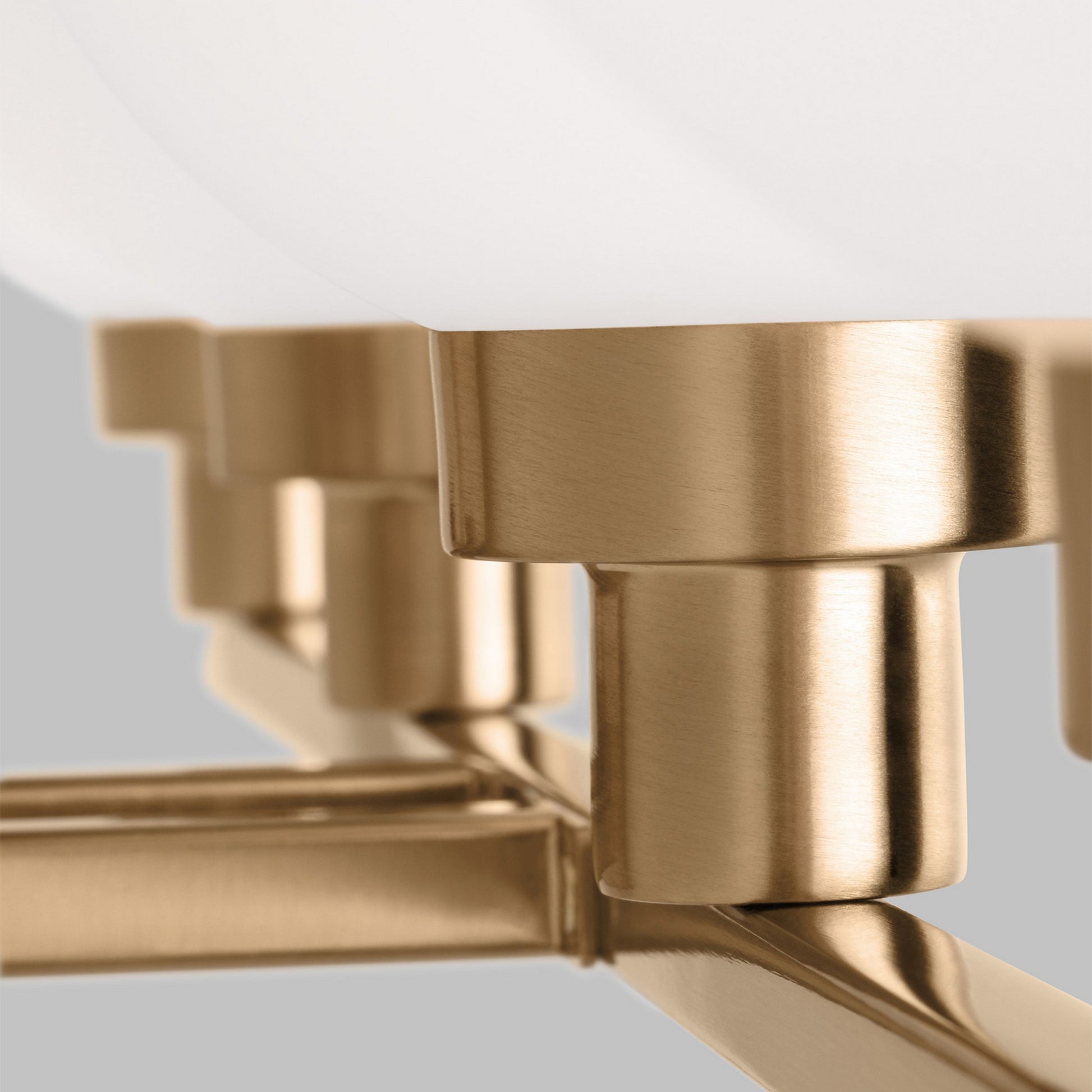 Clybourn 30" 4-Light Bathroom Vanity, Satin Brass Finish - Bees Lighting