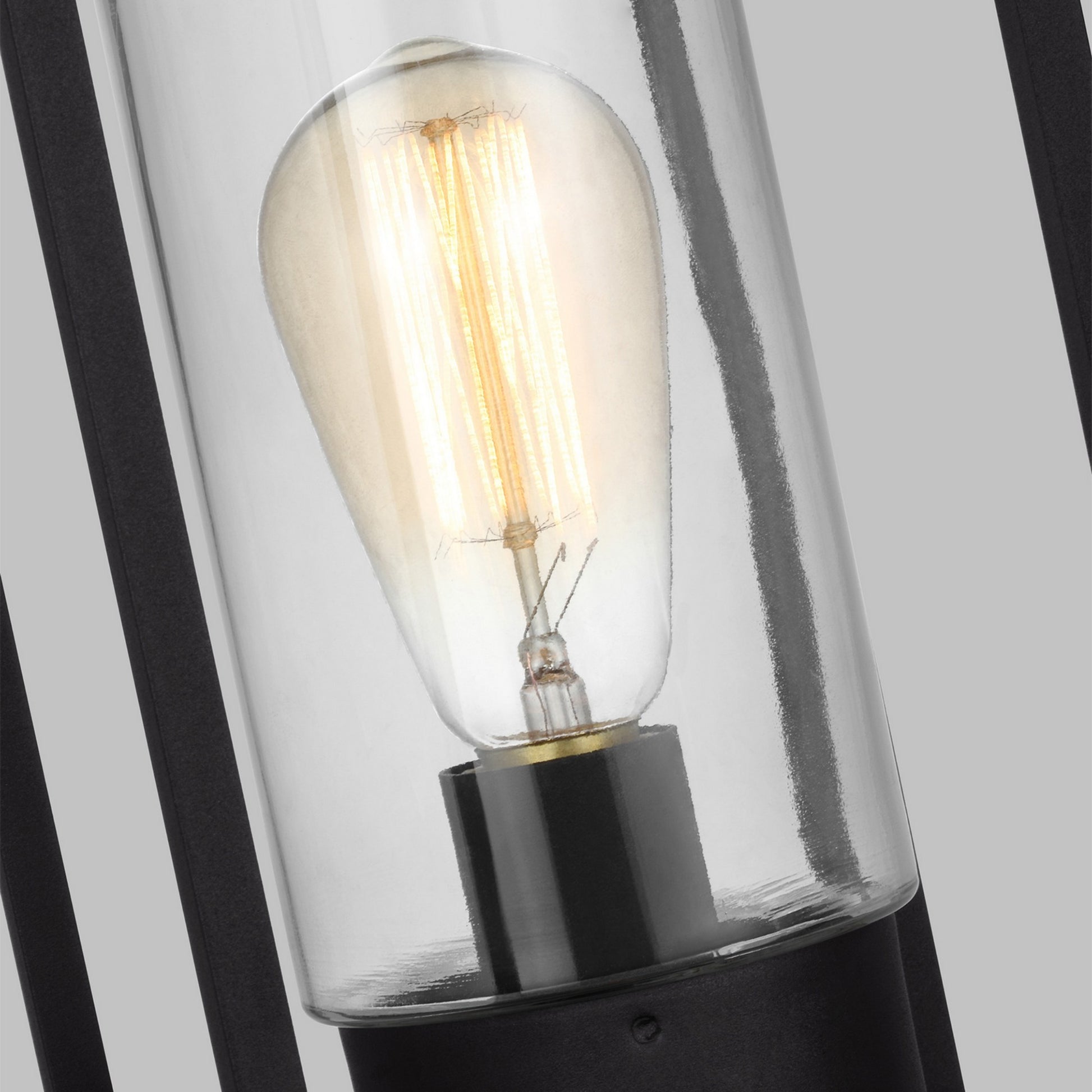 Vado 15" Outdoor Post Lantern, Black Finish - Bees Lighting