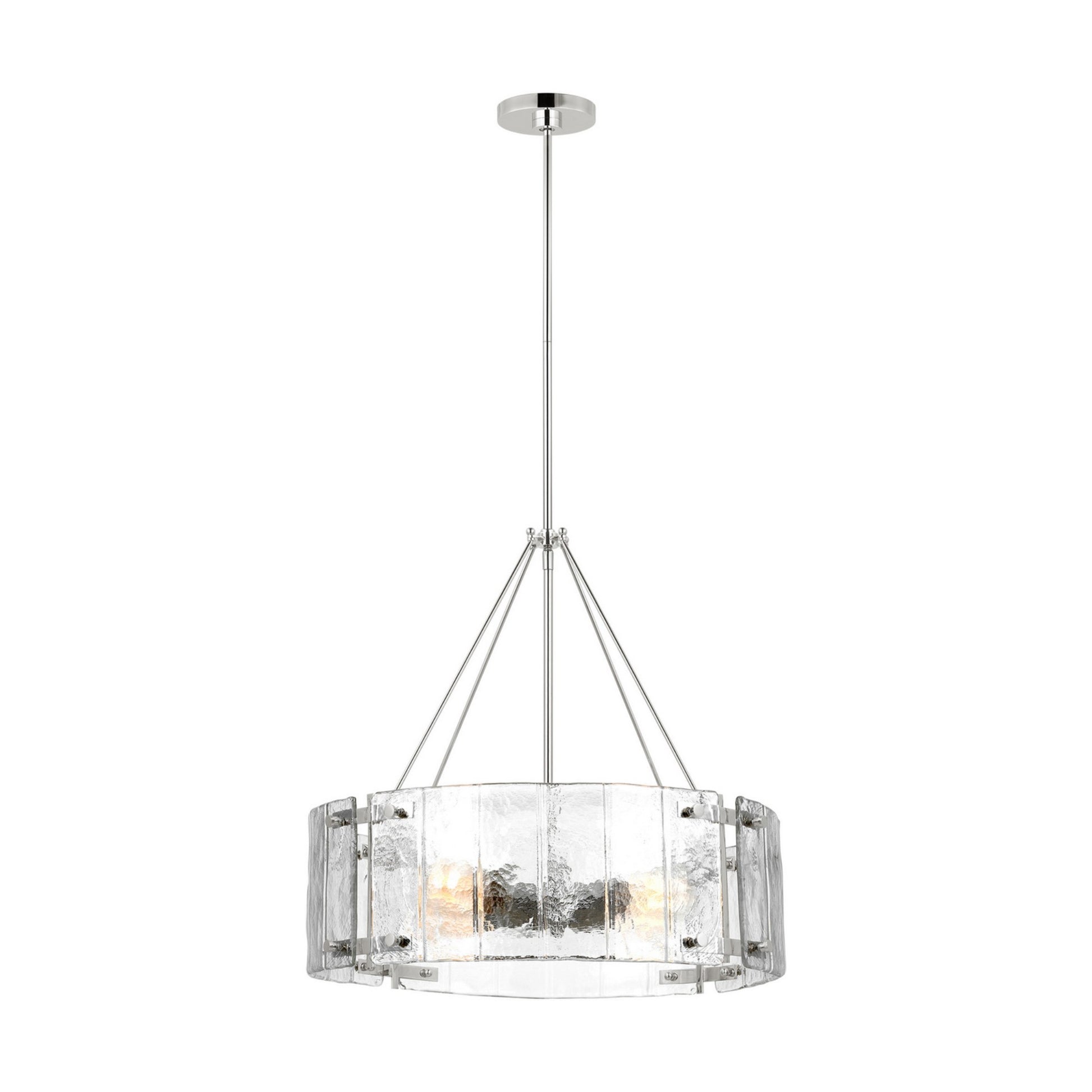 Calvert 24" 4-Light Medium Chandelier, Polished Nickel Finish - Bees Lighting