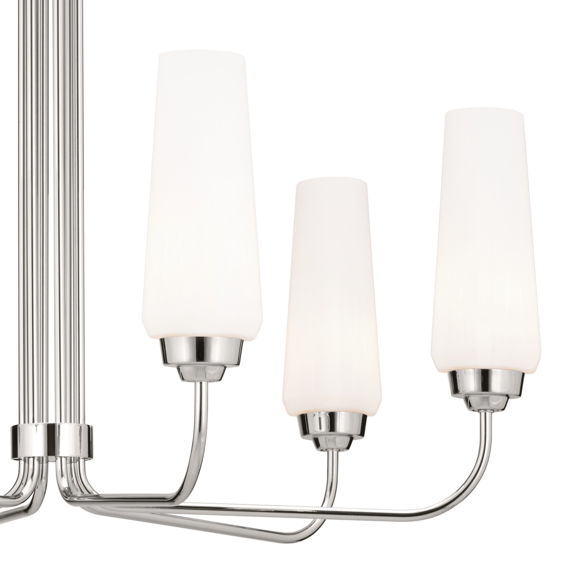 Truby 29" 6-Light Chandelier, Polished Nickel Finish - Bees Lighting