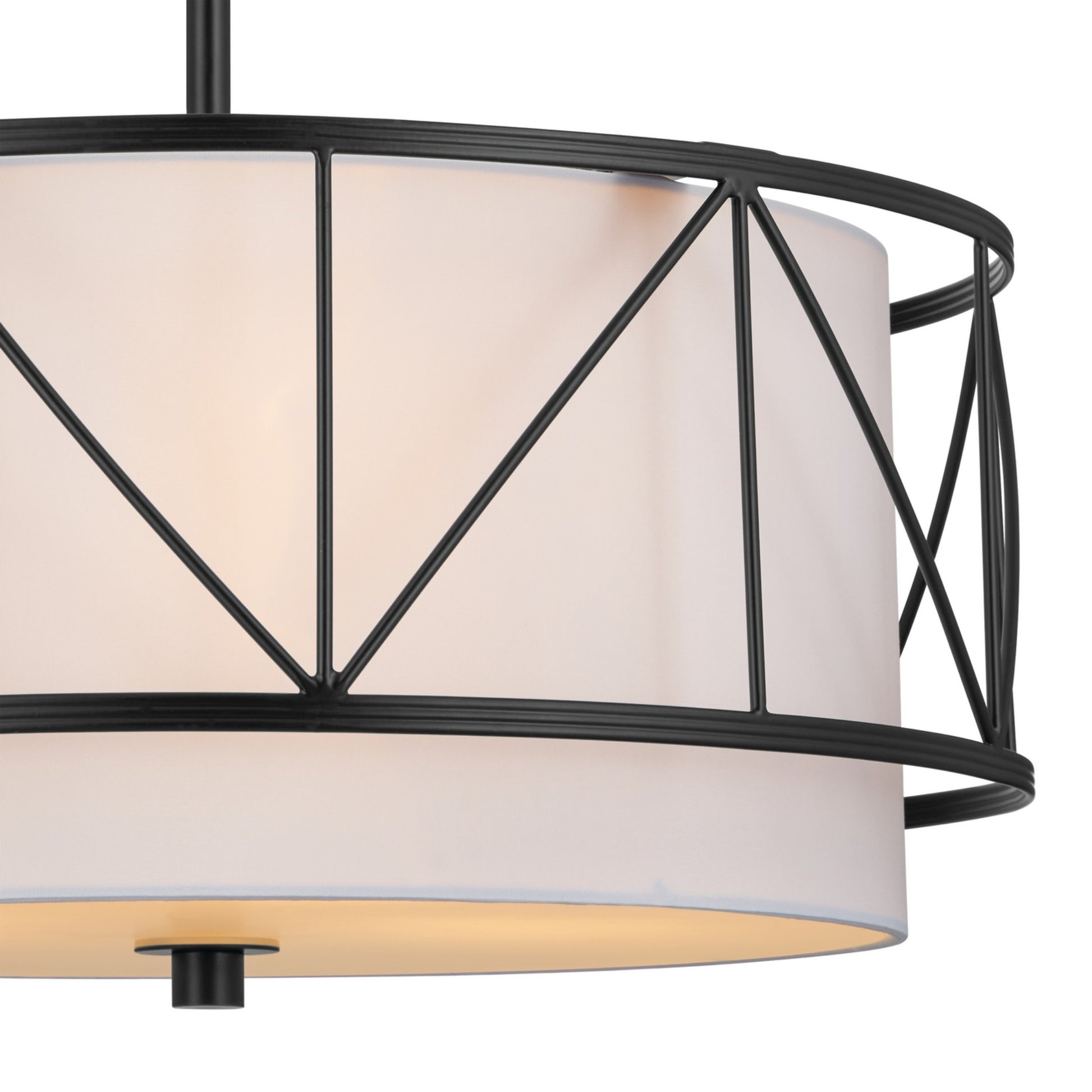 Birkleigh 18" 3-Light Pendant, Black Finish - Bees Lighting
