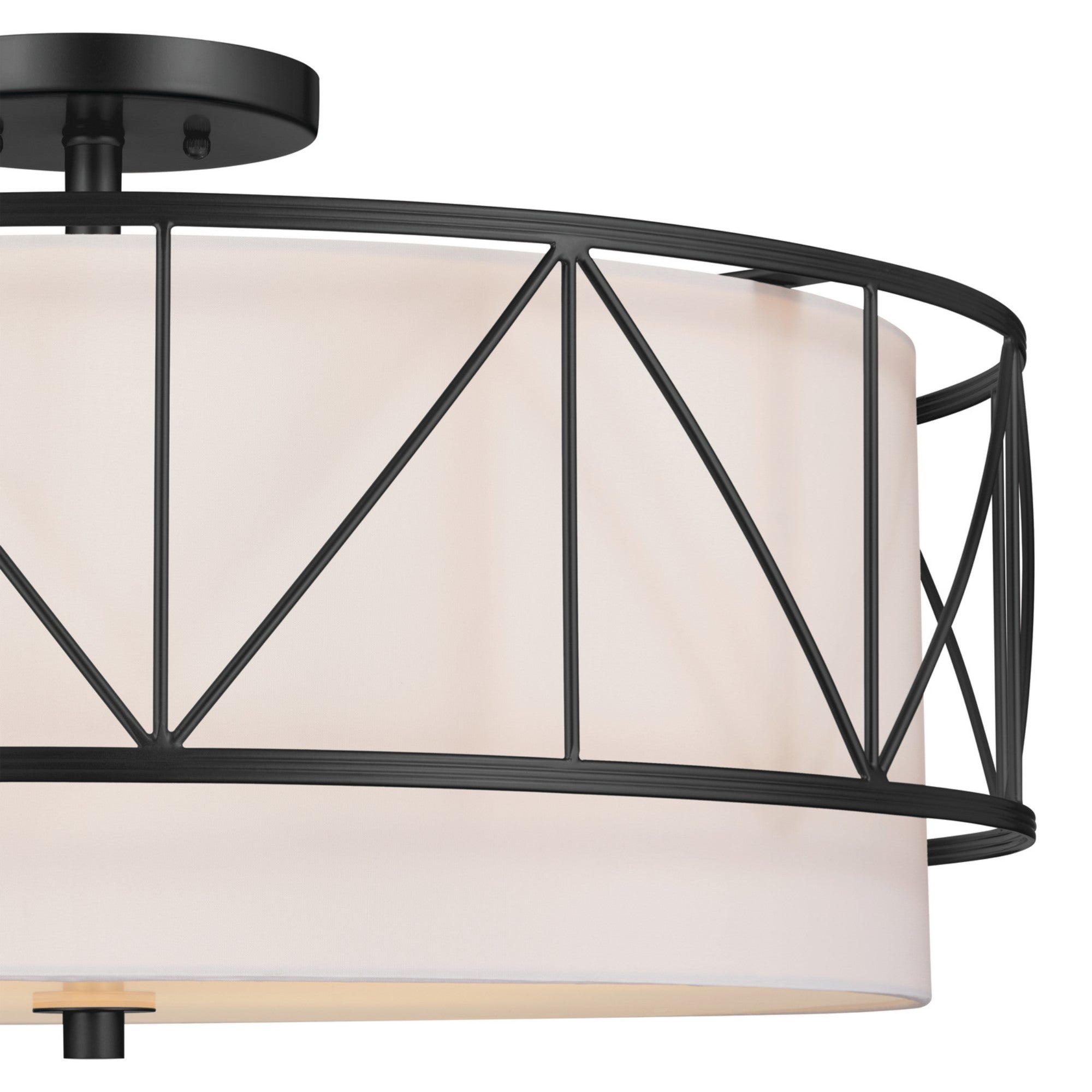 Birkleigh 24" 4-Light Semi-Flush Mount, Black Finish - Bees Lighting