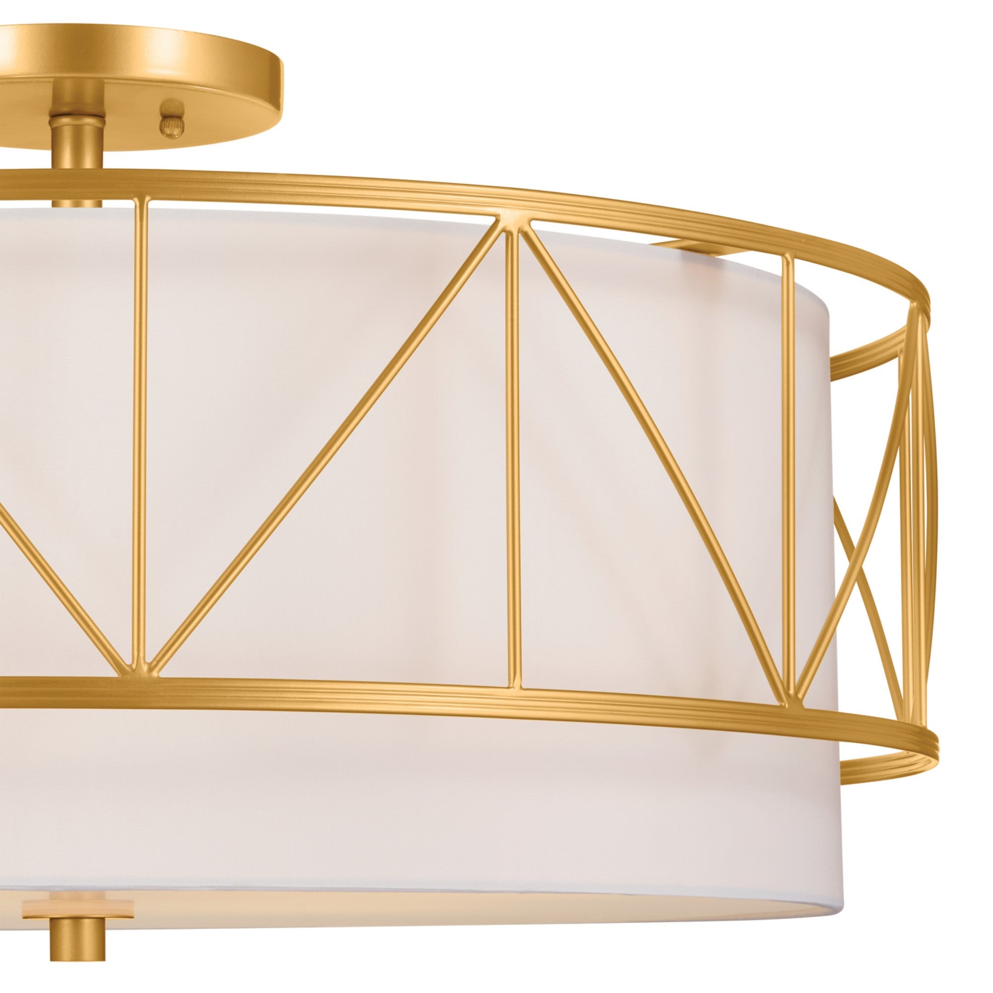 Birkleigh 24" 4-Light Semi-Flush Mount, Classic Gold Finish - Bees Lighting