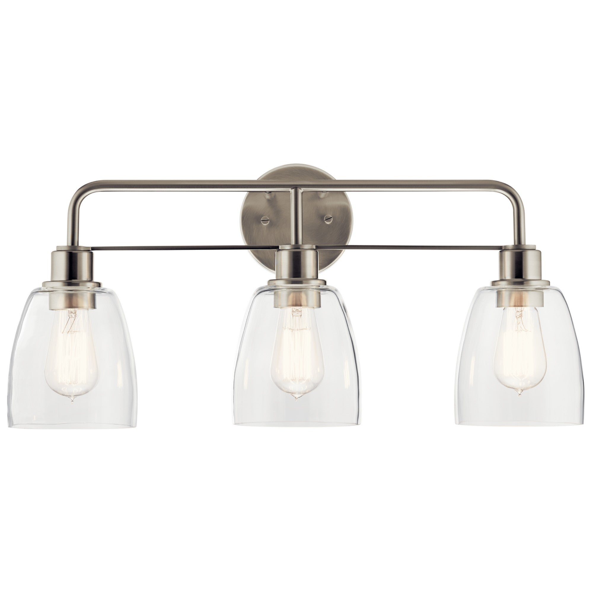 Meller 24" 3-Light Bath Vanity Light, Nickel Textured Finish - Bees Lighting