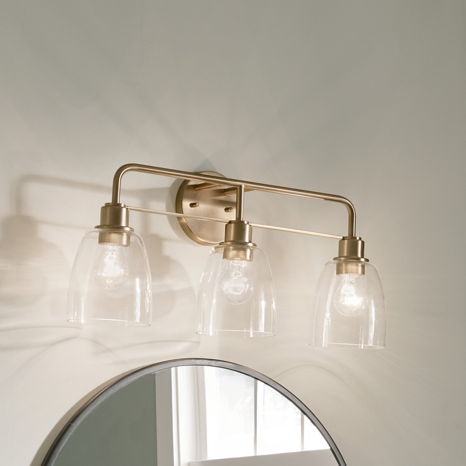 Meller 24" 3-Light Bath Vanity Light, Champagne Bronze Finish - Bees Lighting
