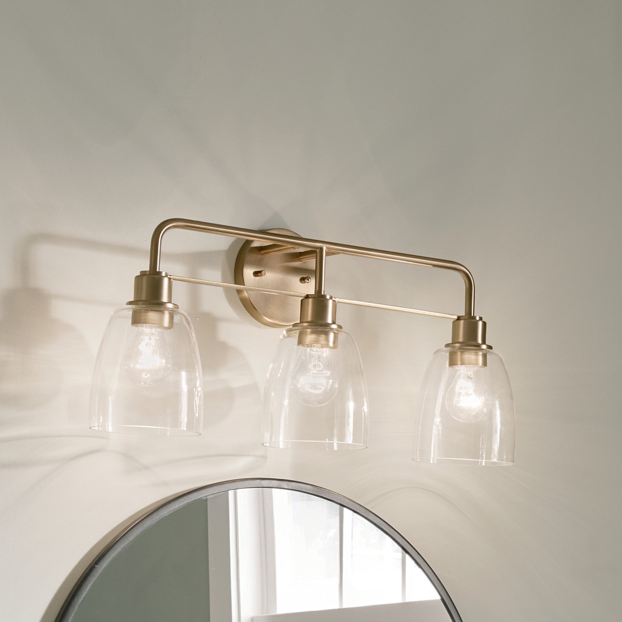 Meller 24" 3-Light Bath Vanity Light, Champagne Bronze Finish - Bees Lighting