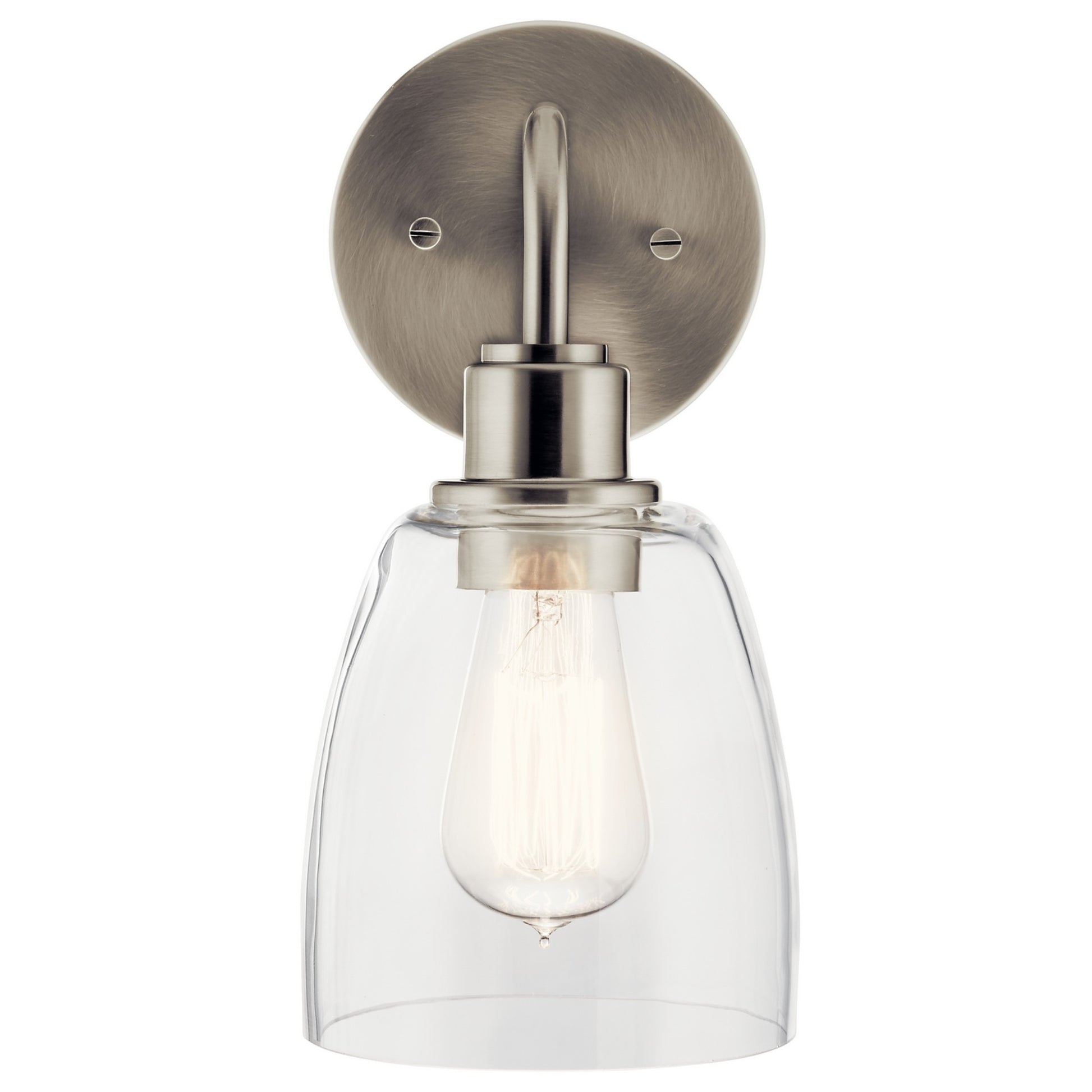 Meller 6" Wall Sconce, Nickel Textured Finish - Bees Lighting