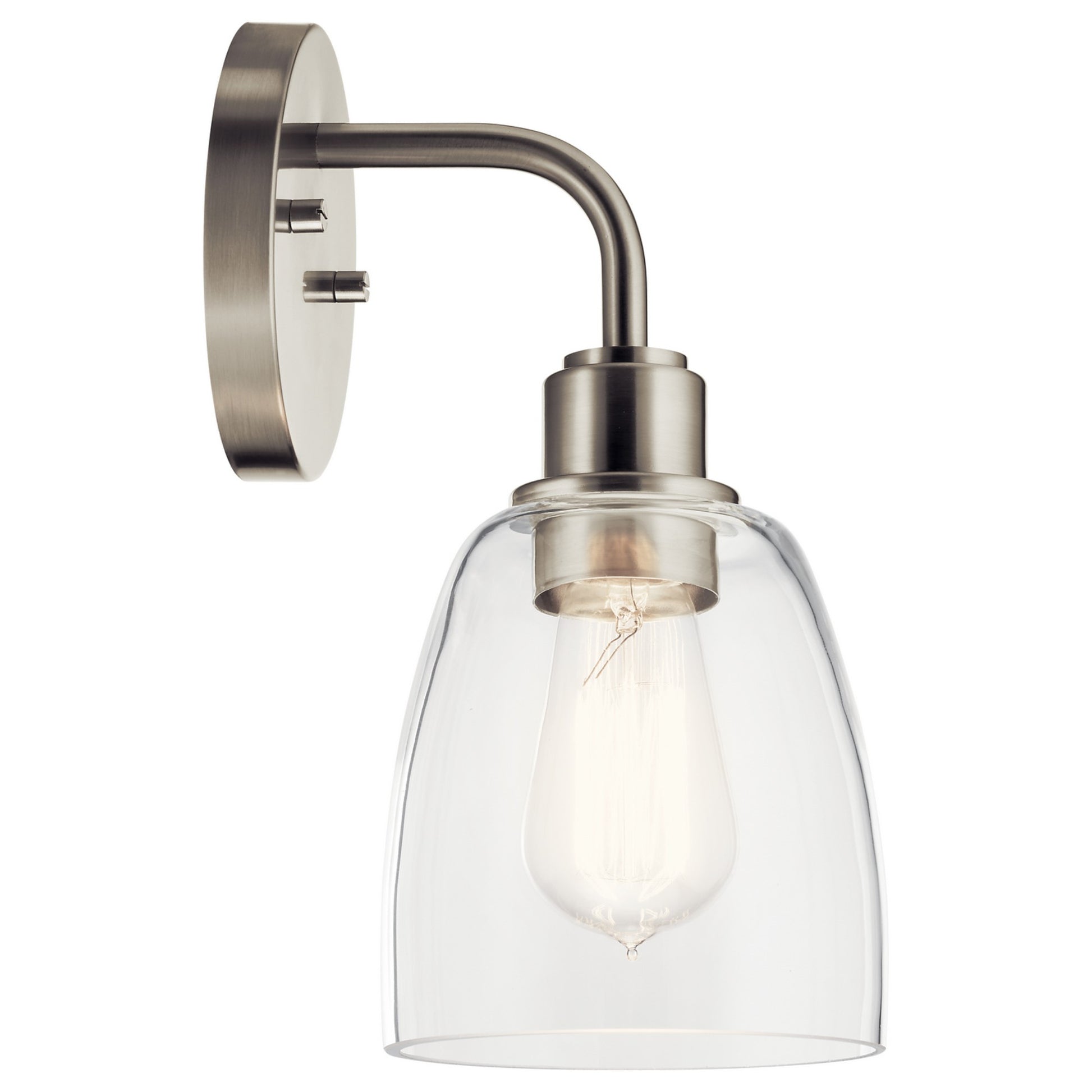 Meller 6" Wall Sconce, Nickel Textured Finish - Bees Lighting