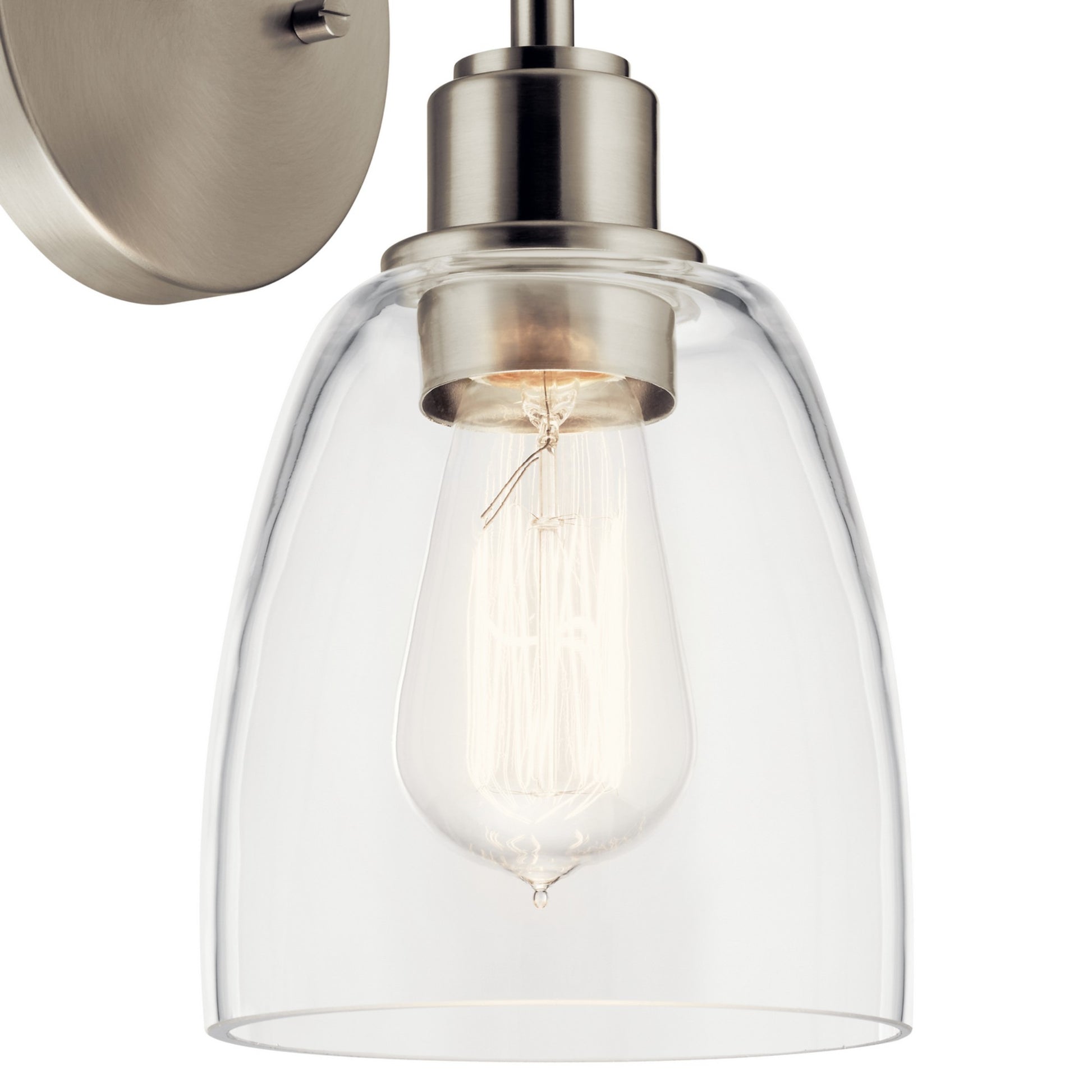 Meller 6" Wall Sconce, Nickel Textured Finish - Bees Lighting