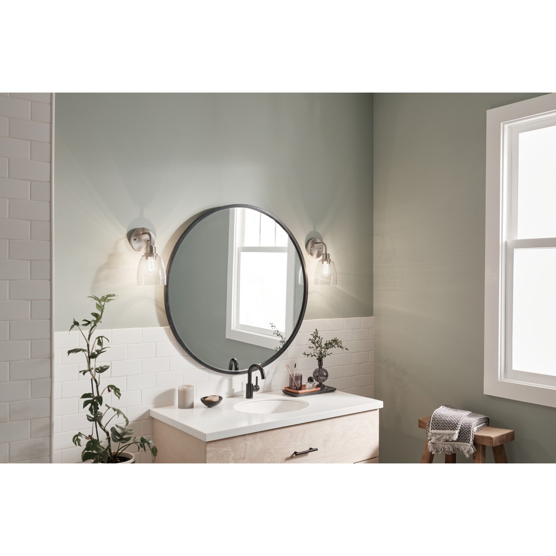 Meller 6" Wall Sconce, Nickel Textured Finish - Bees Lighting